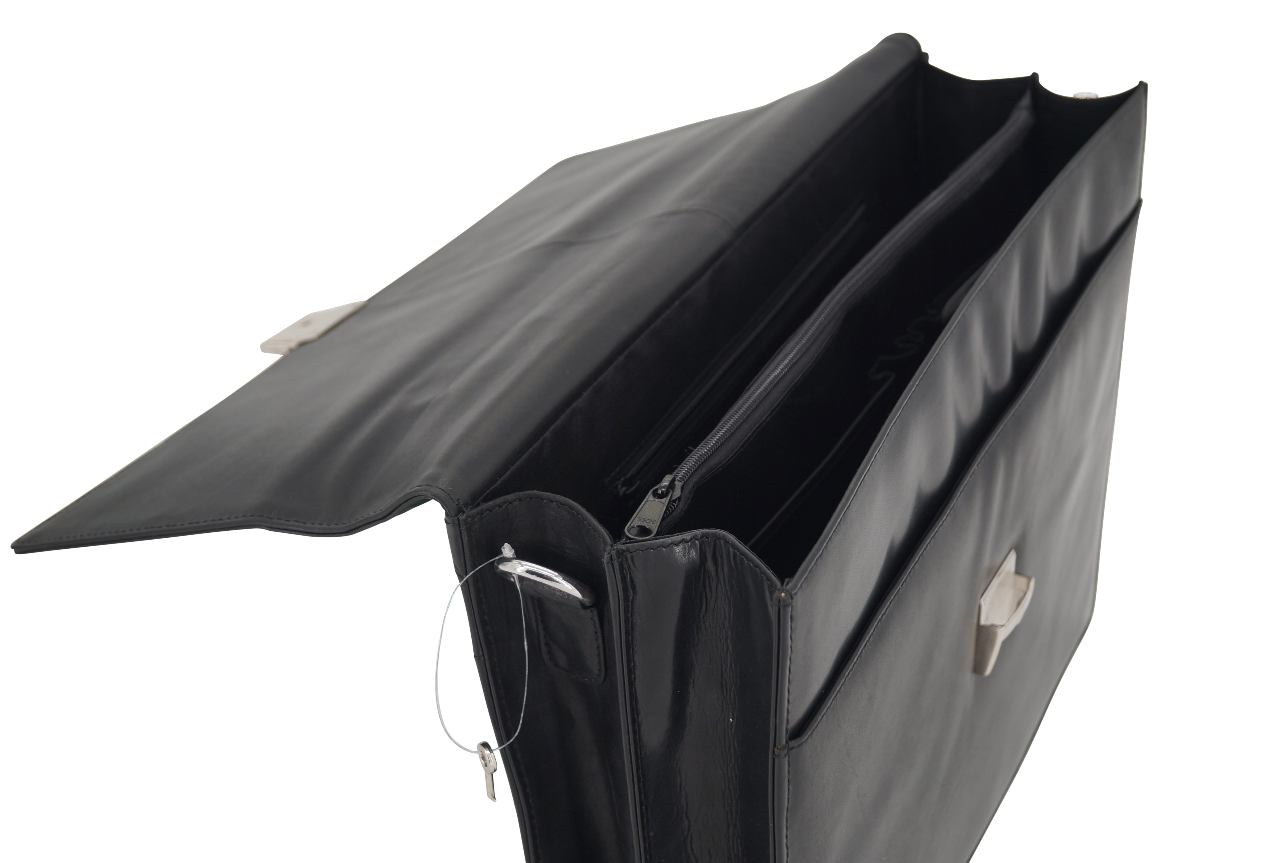 GERMANUS Aktentasche Gabriel aus Leder, schwarz