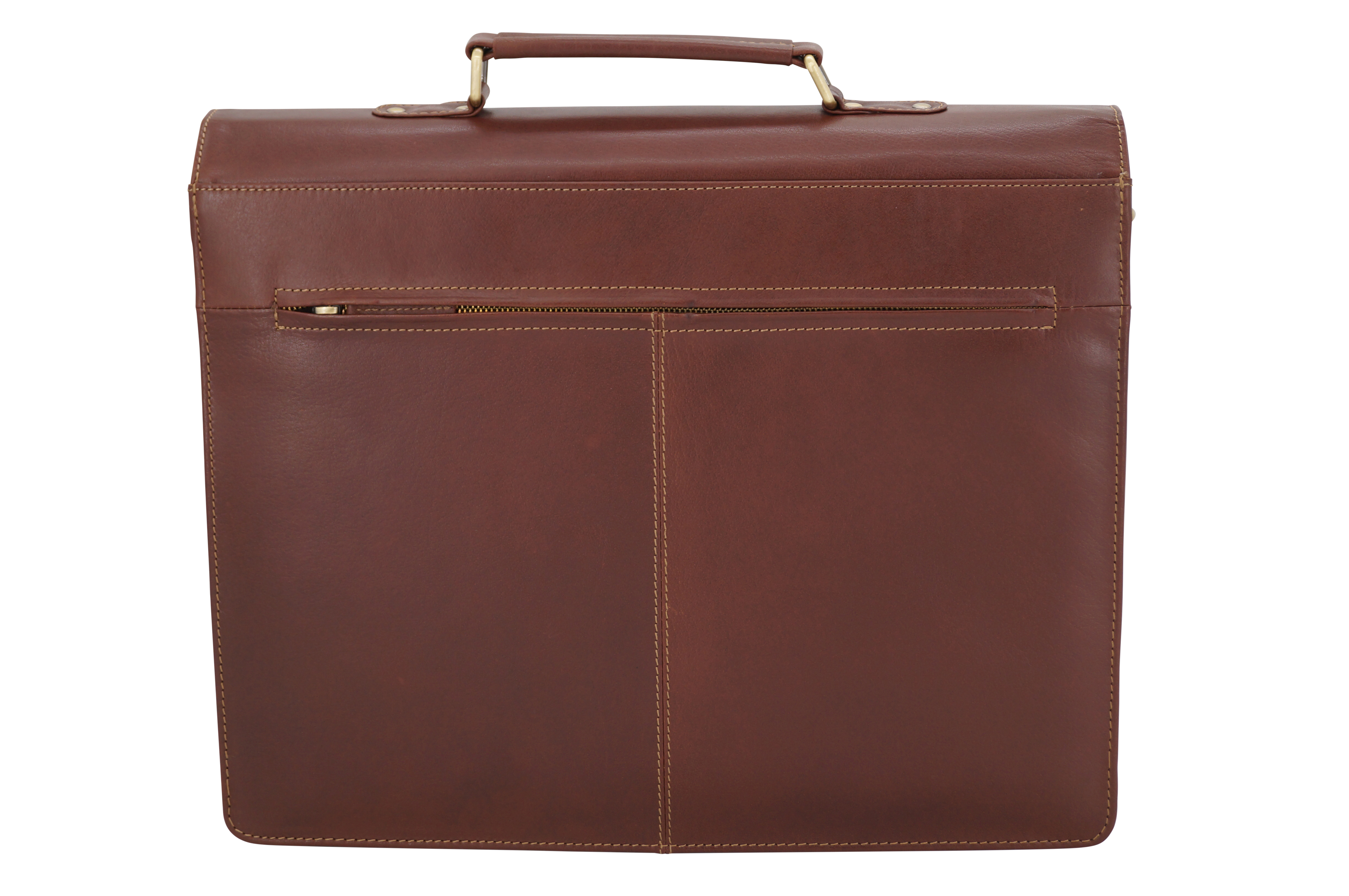 GERMANUS Aktentasche David aus Leder, Dunkelbraun
