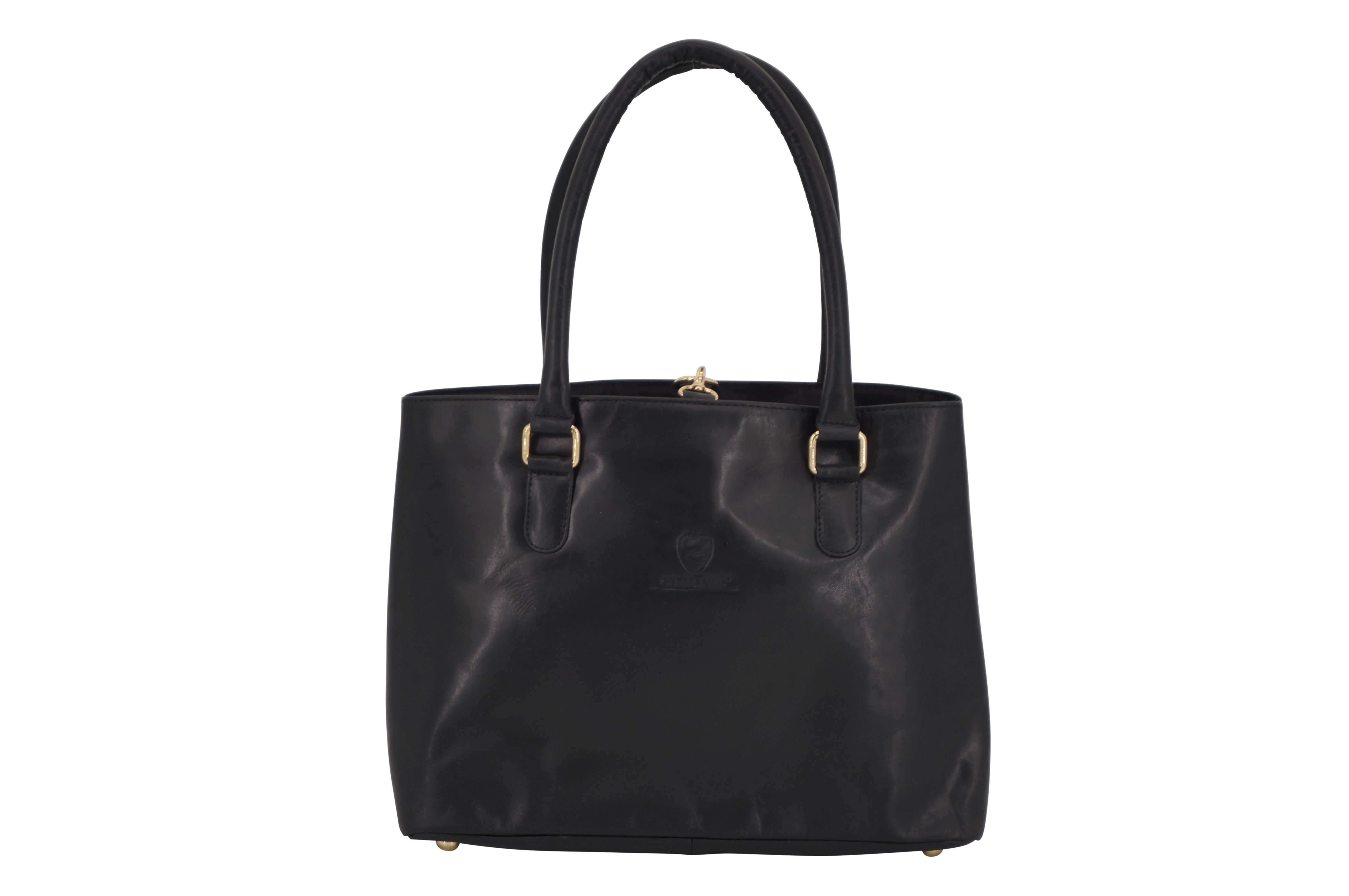 GERMANUS Damenhandtasche Lilly aus Echtleder in schwarz