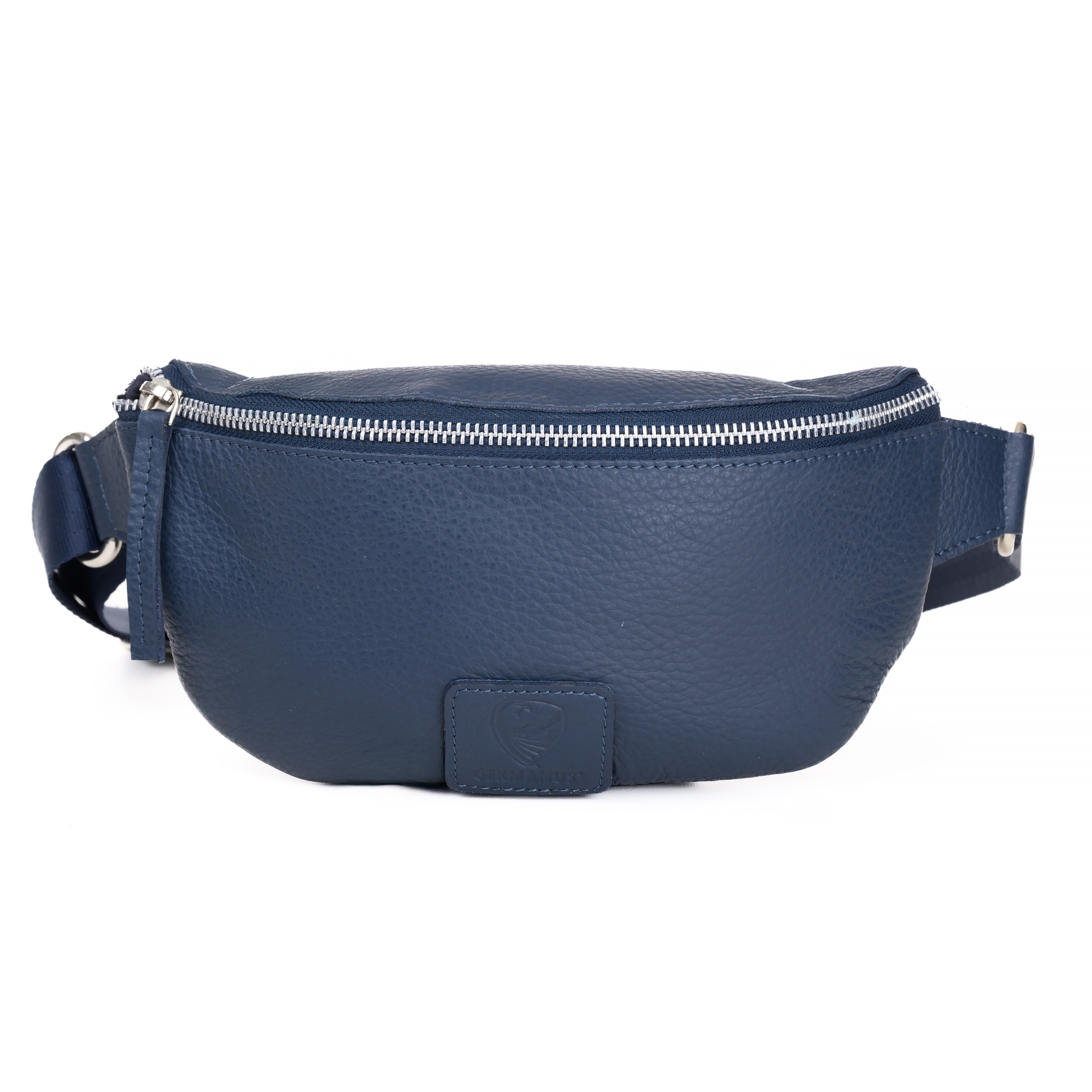 GERMANUS Gürteltasche Aino Crossbody Bag, Bum Bag, Bauchtasche, Umhängetasche, Tasche Leder Blau