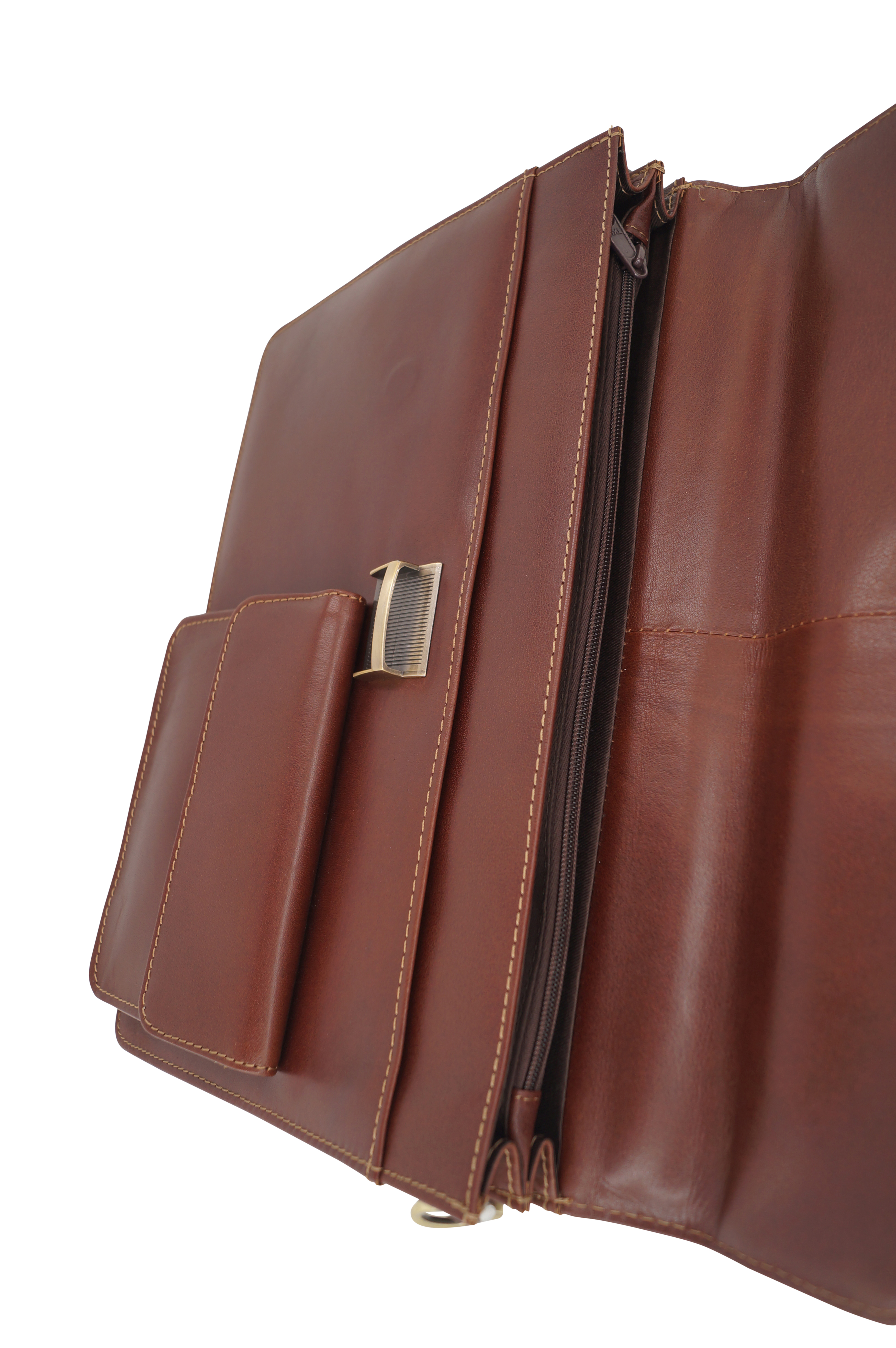 GERMANUS Aktentasche Hans aus Leder, Dunkelbraun