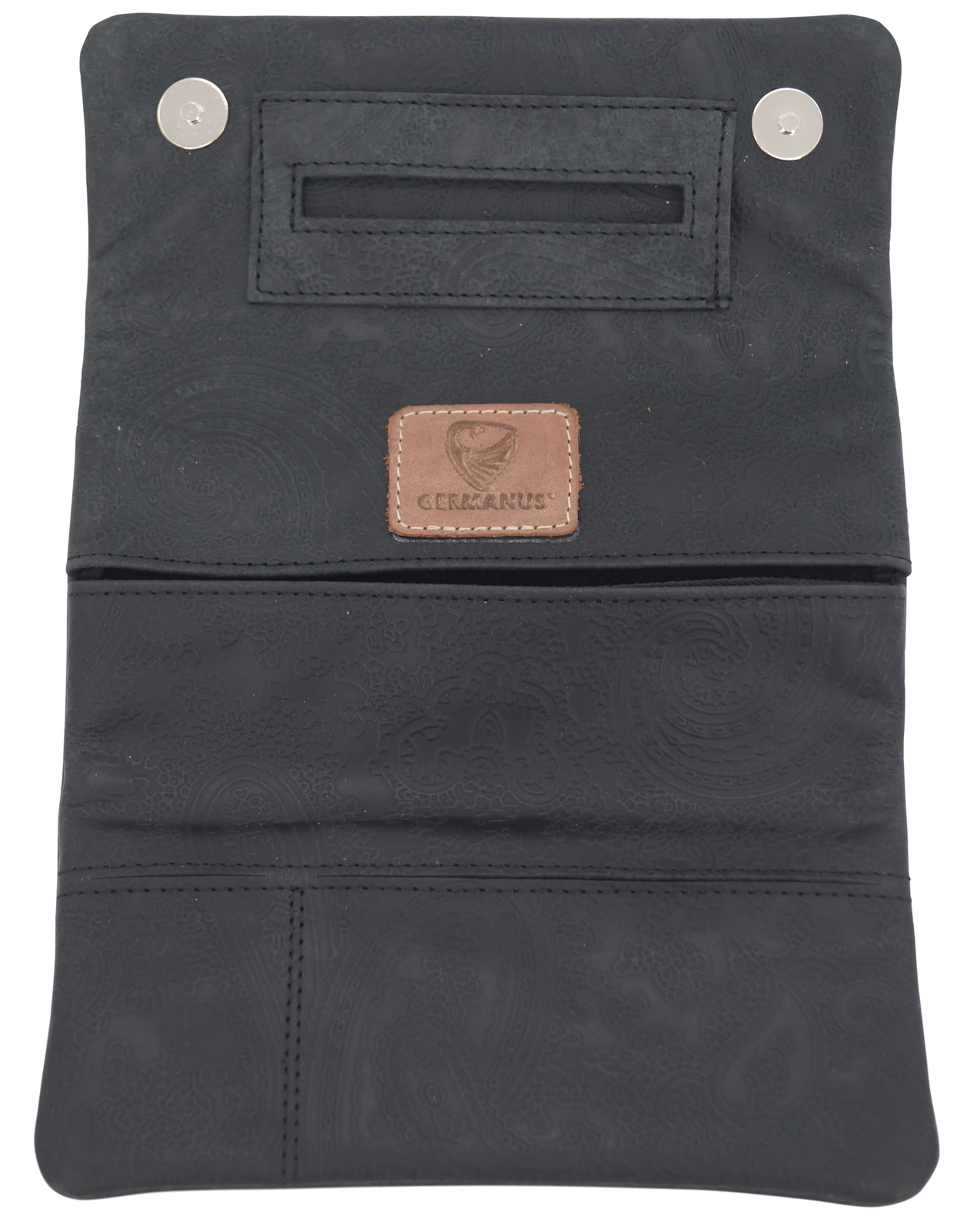 GERMANUS Tabaktasche CosaRara - Schwarz "Tendril" - Made in EU