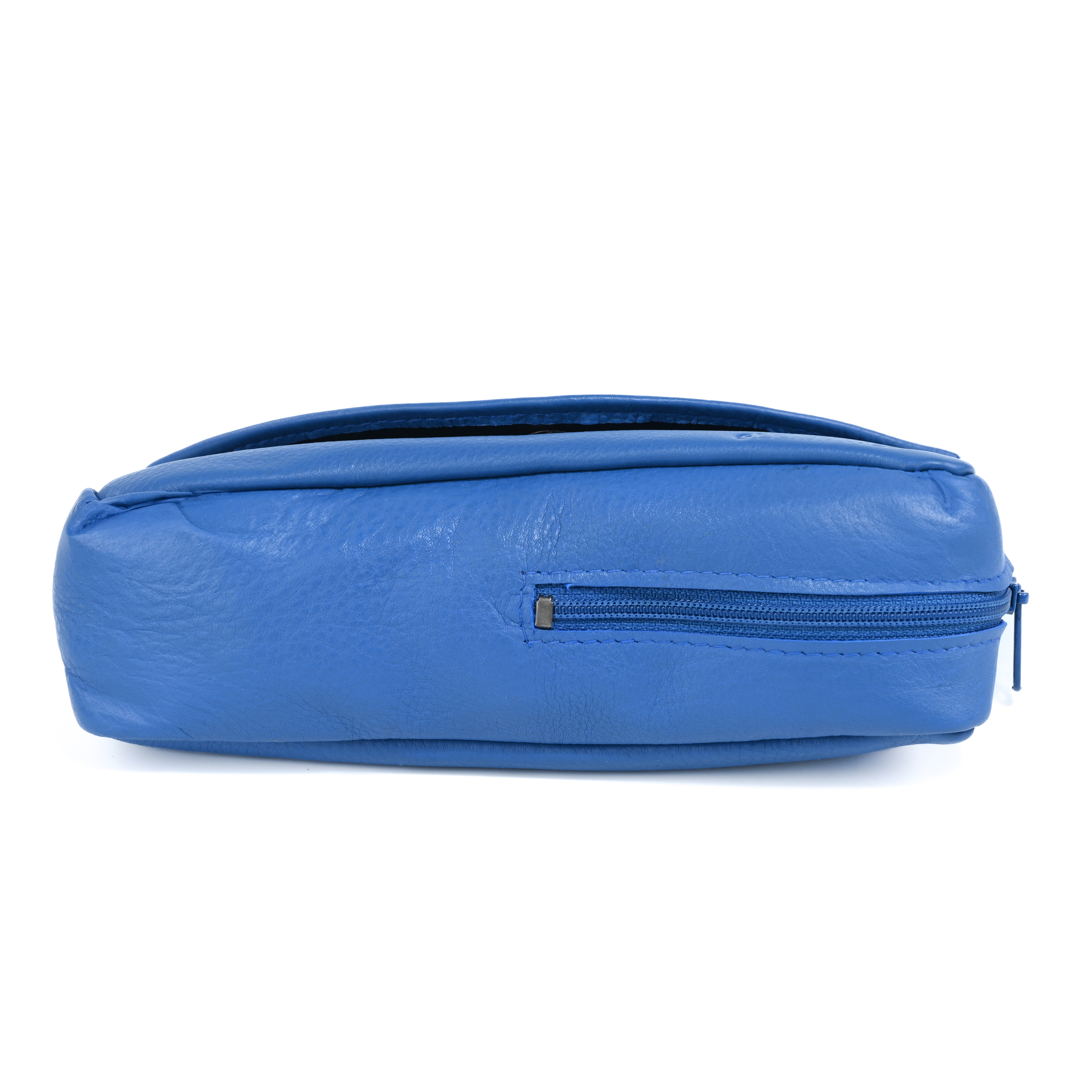 GERMANUS Kosmetiktasche Beauty Bag Make-Up Tasche Helen, Leder, Blau