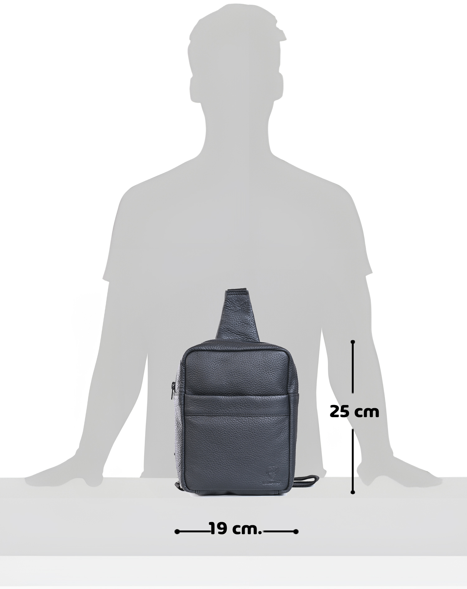GERMANUS Umhängetasche "Moritz" für den Alltag aus dickem Echtleder