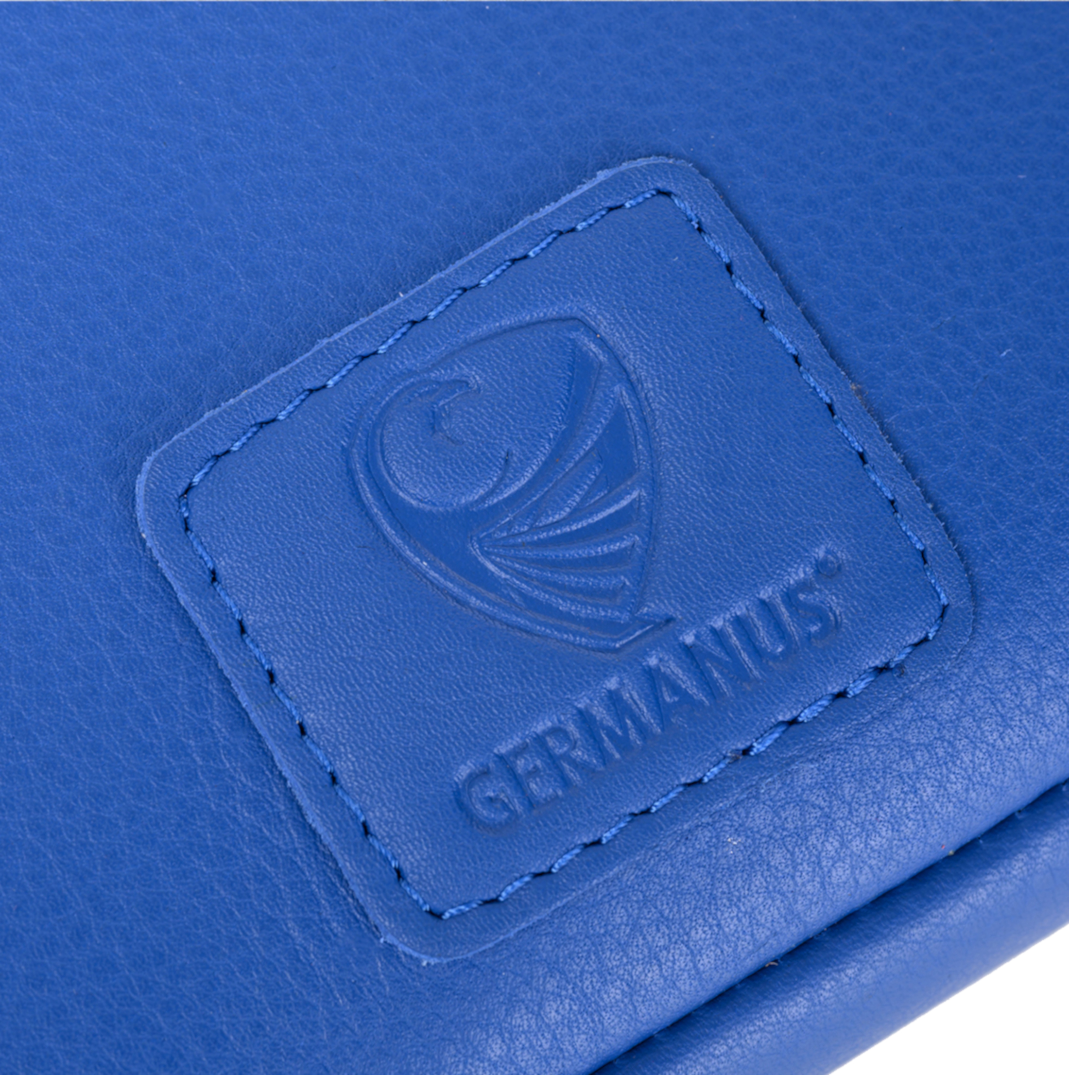 GERMANUS Gürteltasche Mika Crossbody Bag, Bum Bag, Bauchtasche, Umhängetasche, Tasche Leder Blau