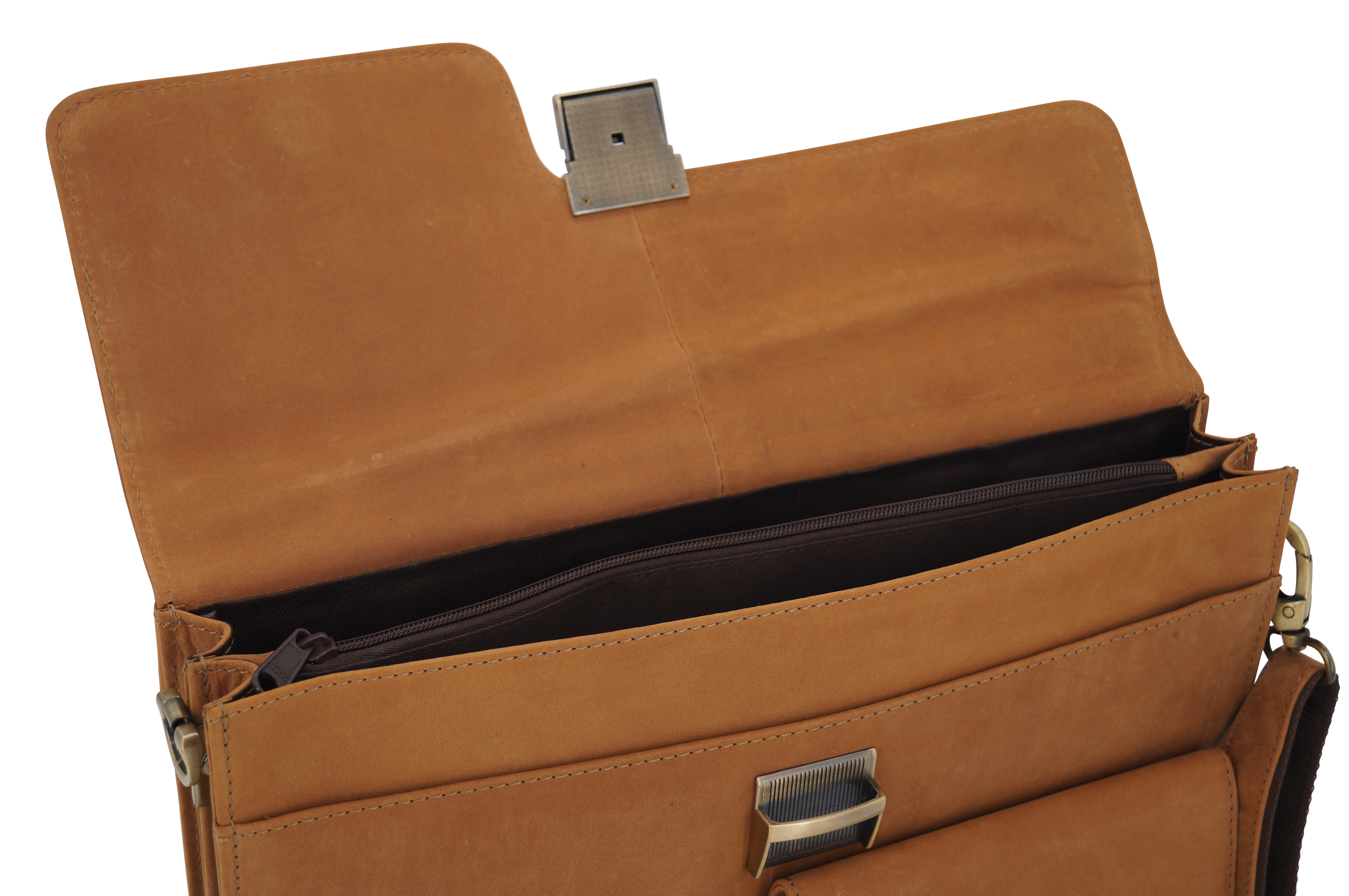GERMANUS Aktentasche Hans aus Leder, Braun