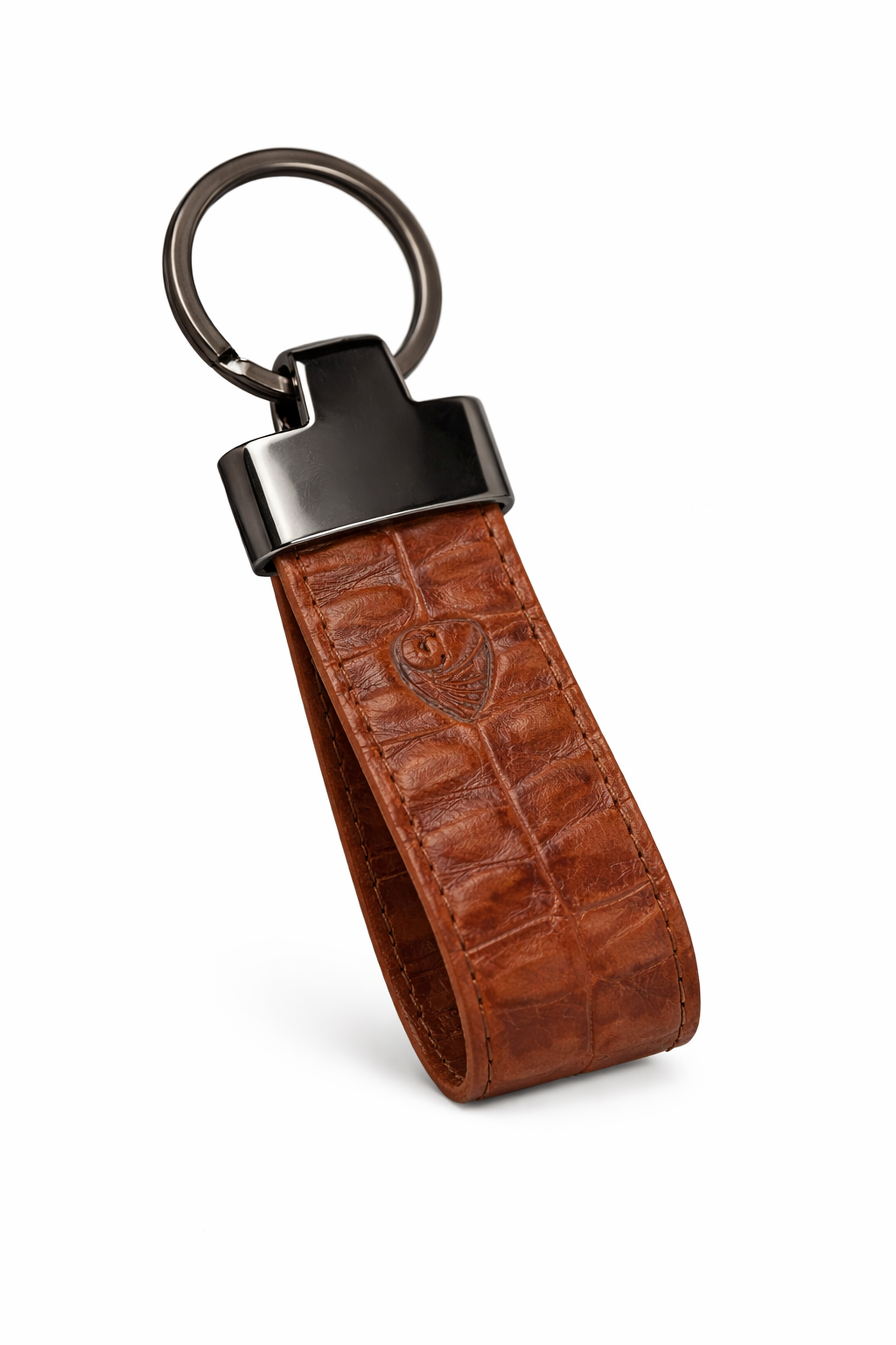 GERMANUS Schlüsselanhänger 3777 Croco Dunkelbraun