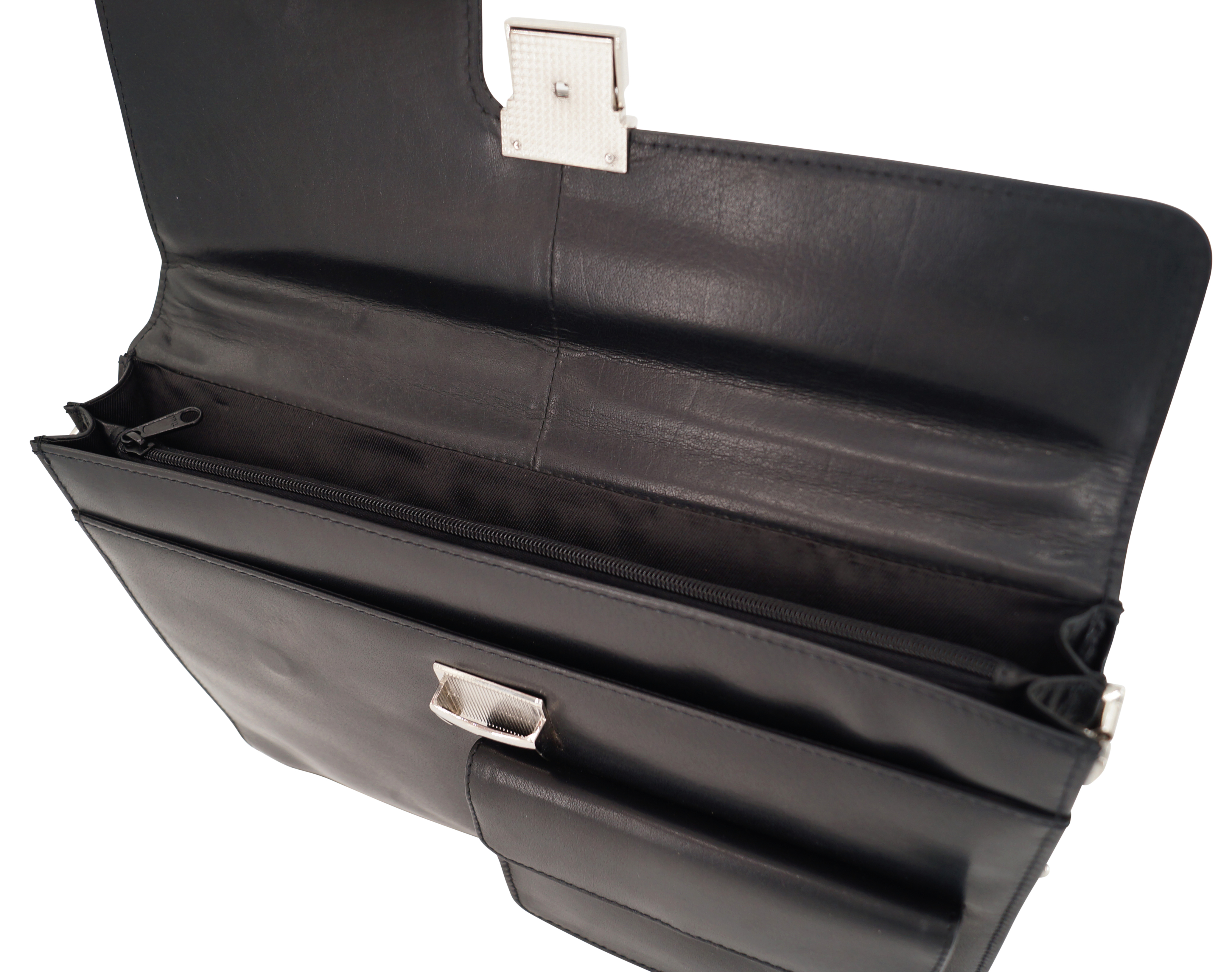 GERMANUS Aktentasche Hans aus Leder, Schwarz