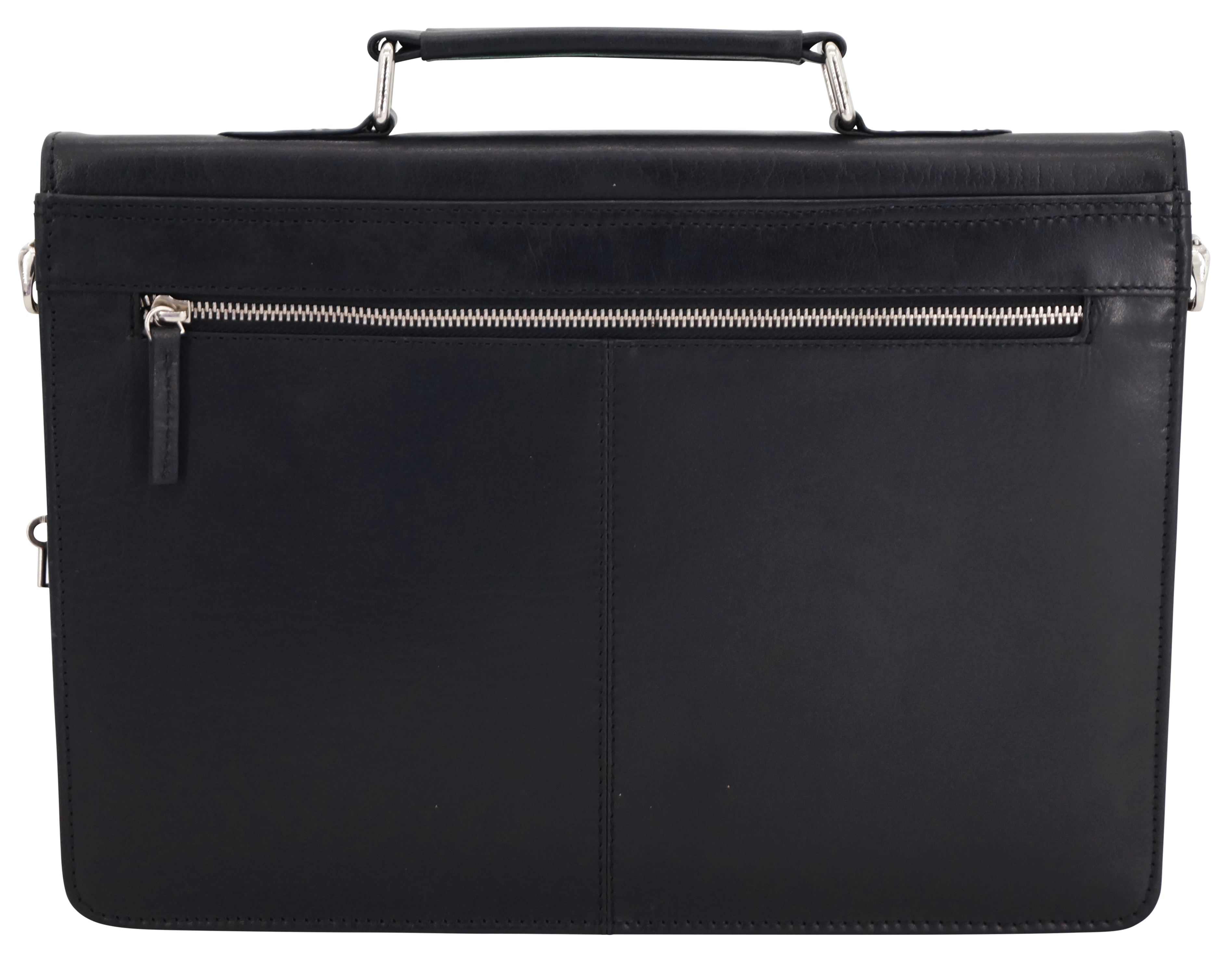 GERMANUS Aktentasche Hans aus Leder, Schwarz