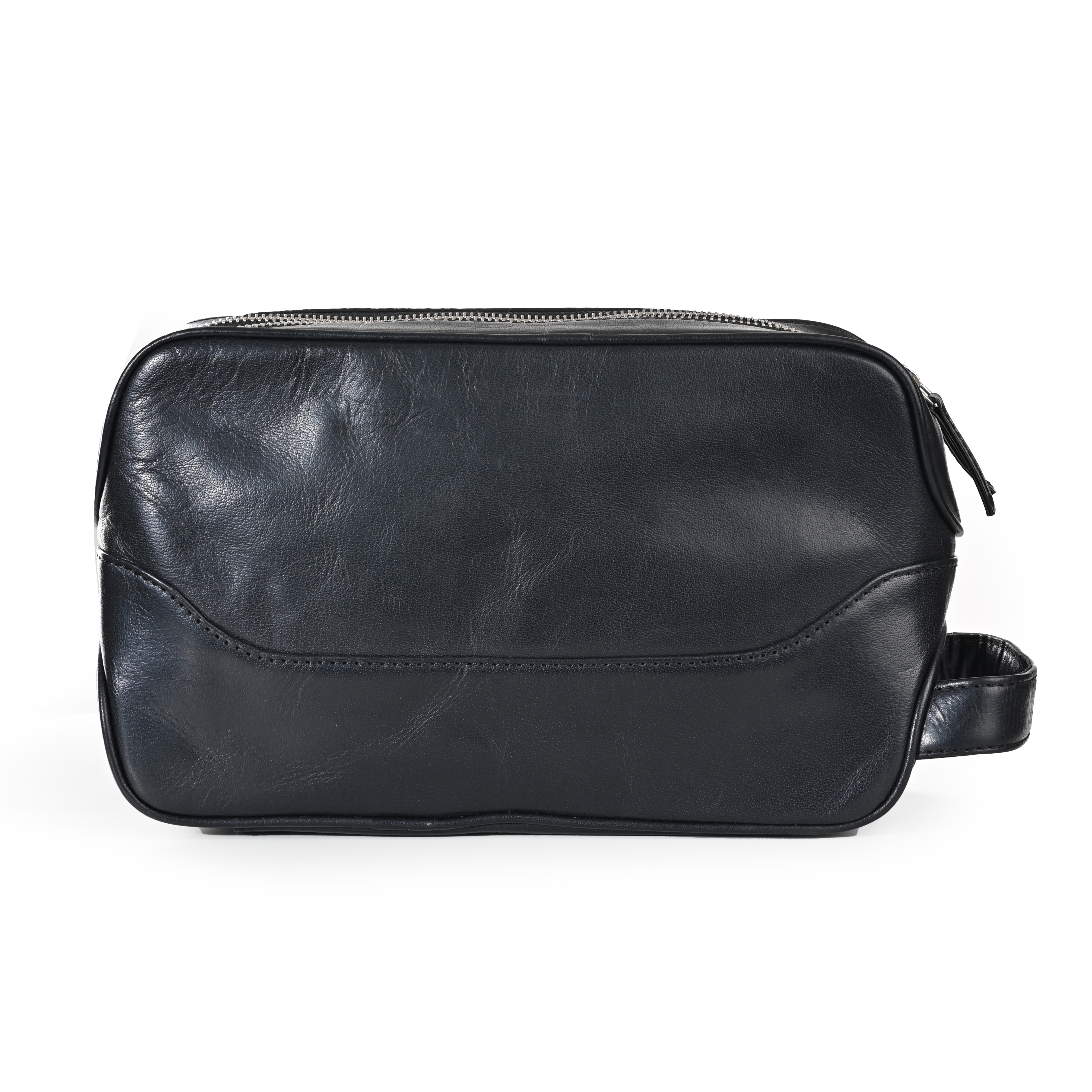 GERMANUS geräumige Kulturtasche "Andreas" aus Echtleder in schwarz