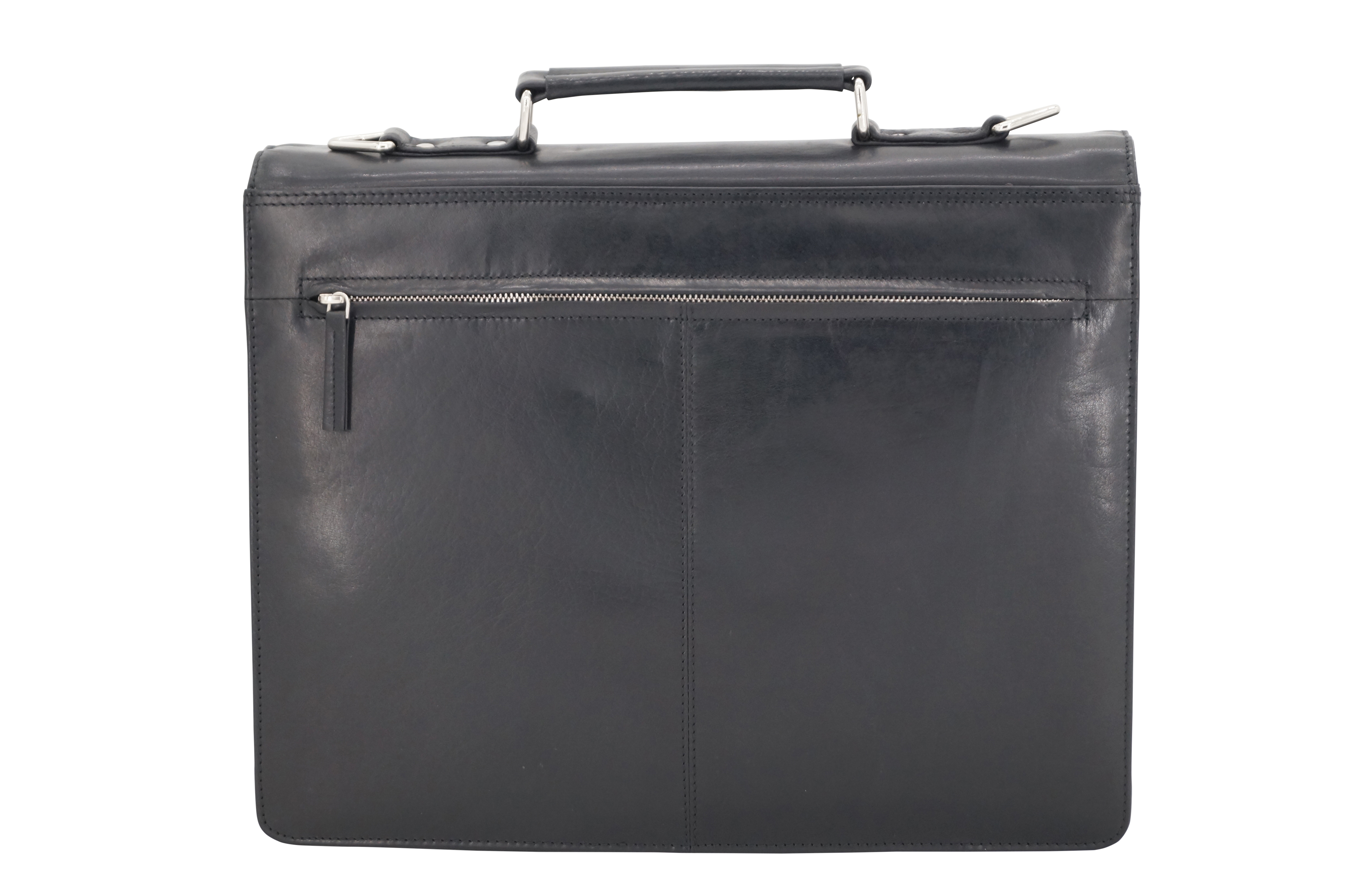 GERMANUS Aktentasche Gabriel aus Leder, Dunkelbraun