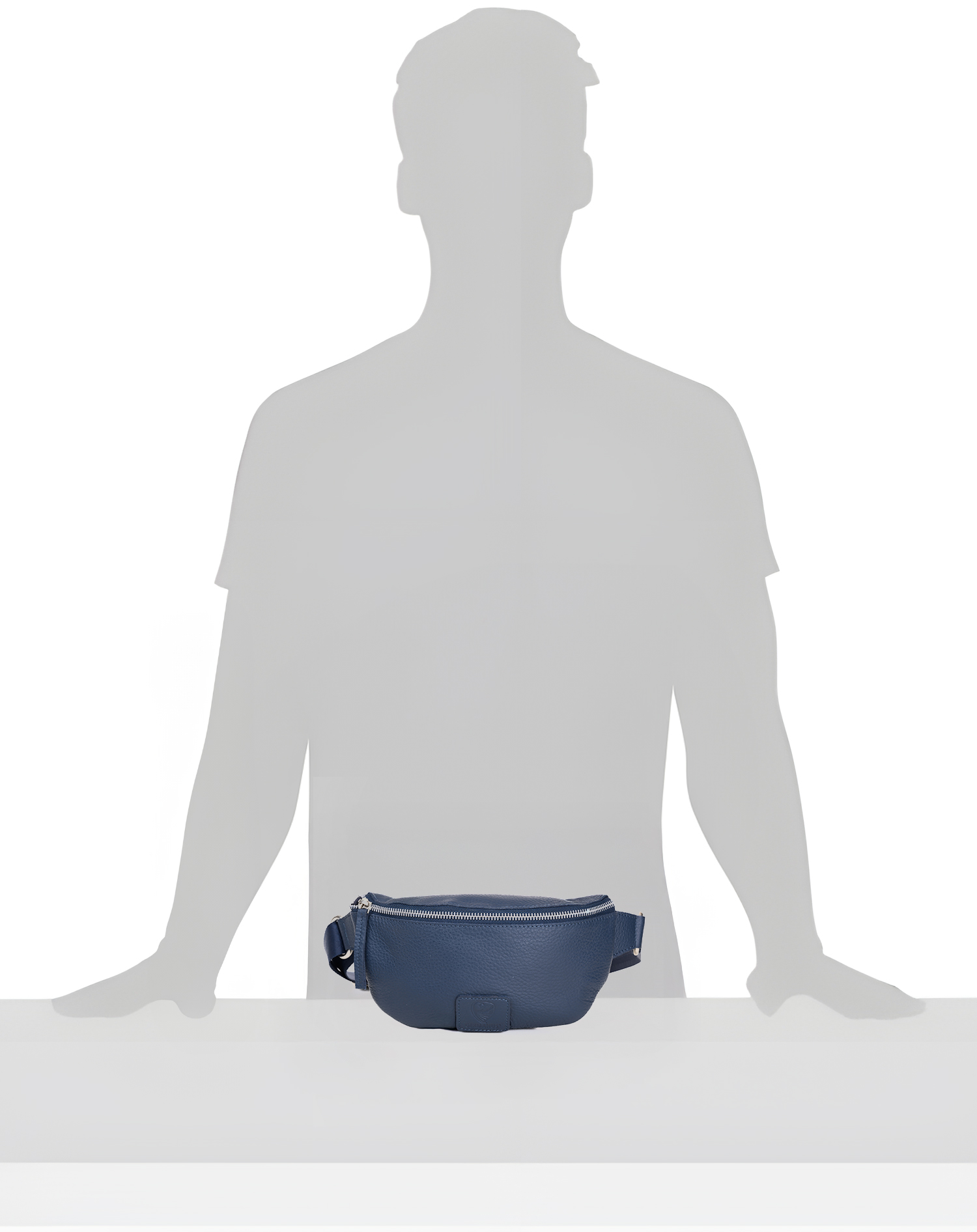 GERMANUS Gürteltasche Aino Crossbody Bag, Bum Bag, Bauchtasche, Umhängetasche, Tasche Leder Blau