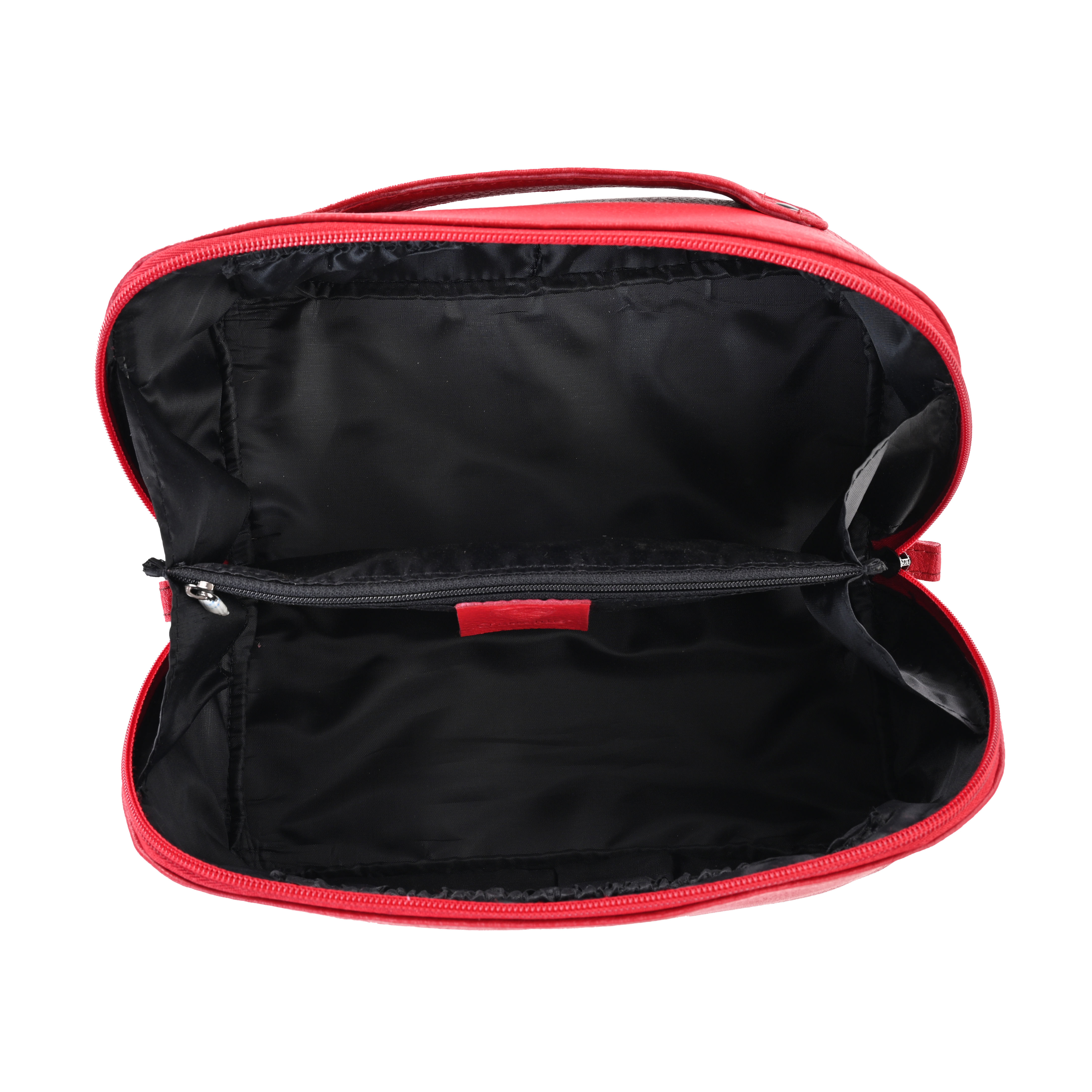 GERMANUS Kulturtasche Washbag Ulrich lederfrei vegan, rot