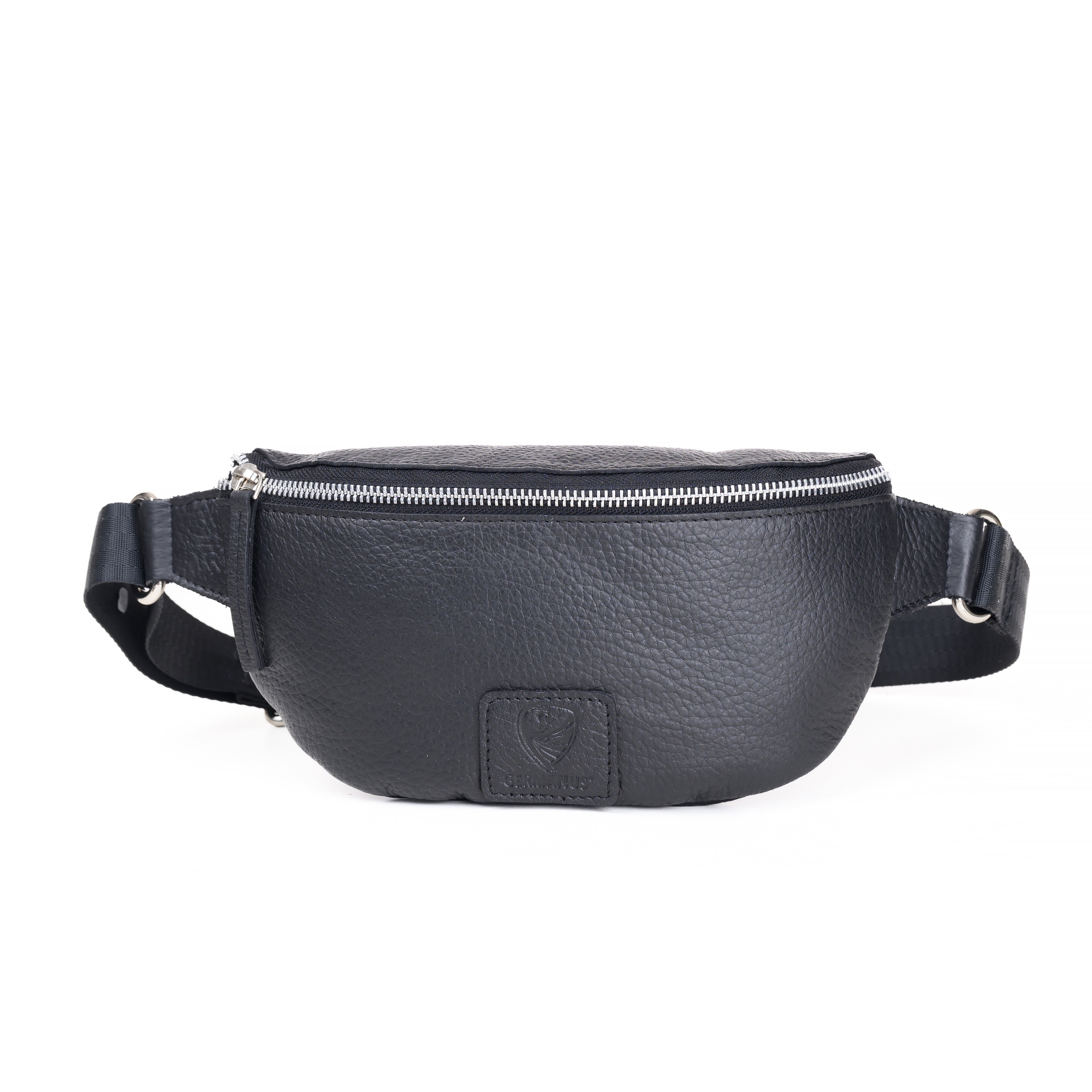 GERMANUS Gürteltasche Aino Crossbody Bag, Bum Bag, Bauchtasche, Umhängetasche, Tasche Leder Schwarz