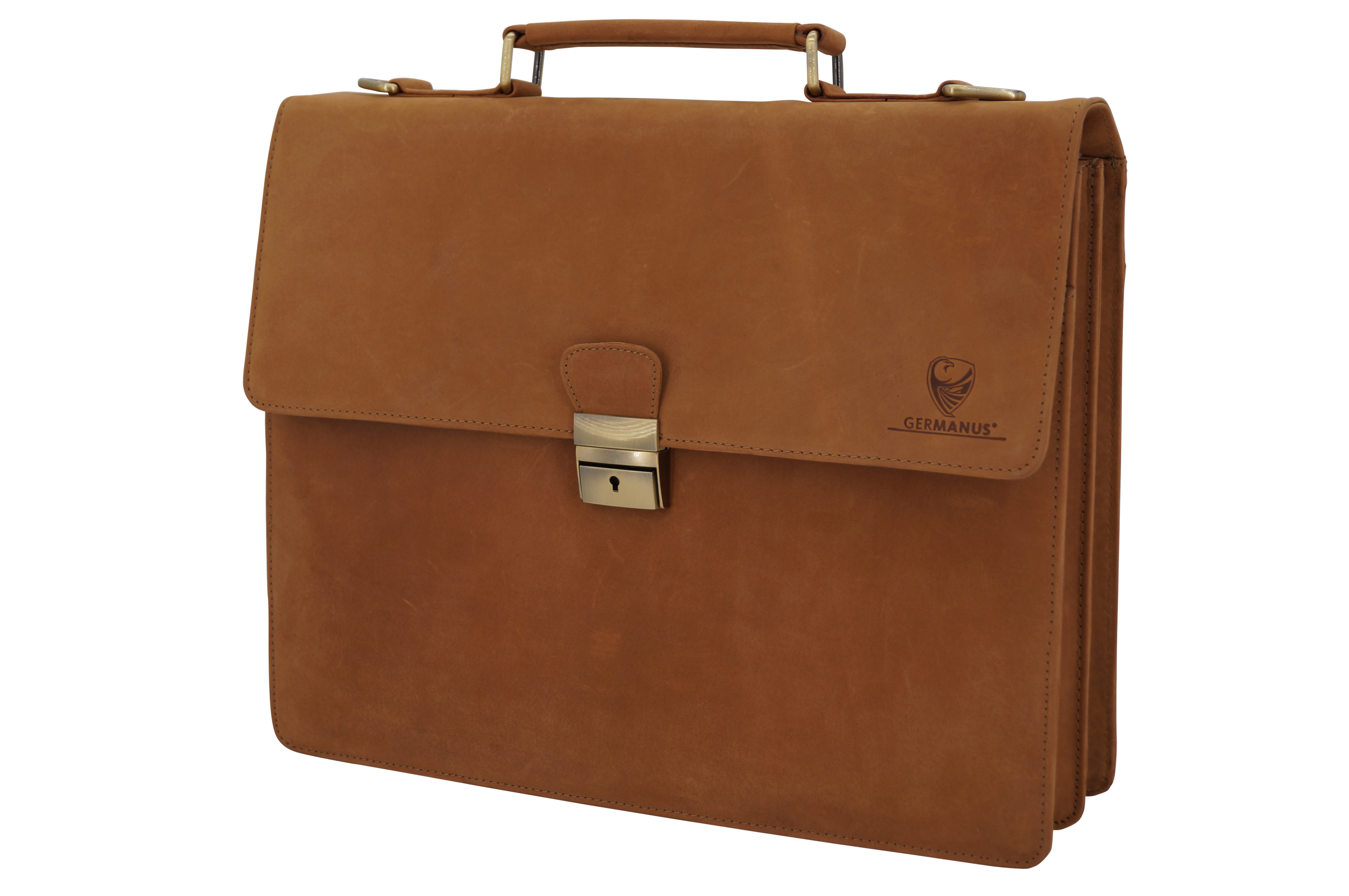 GERMANUS Aktentasche Gabriel aus Leder, Braun