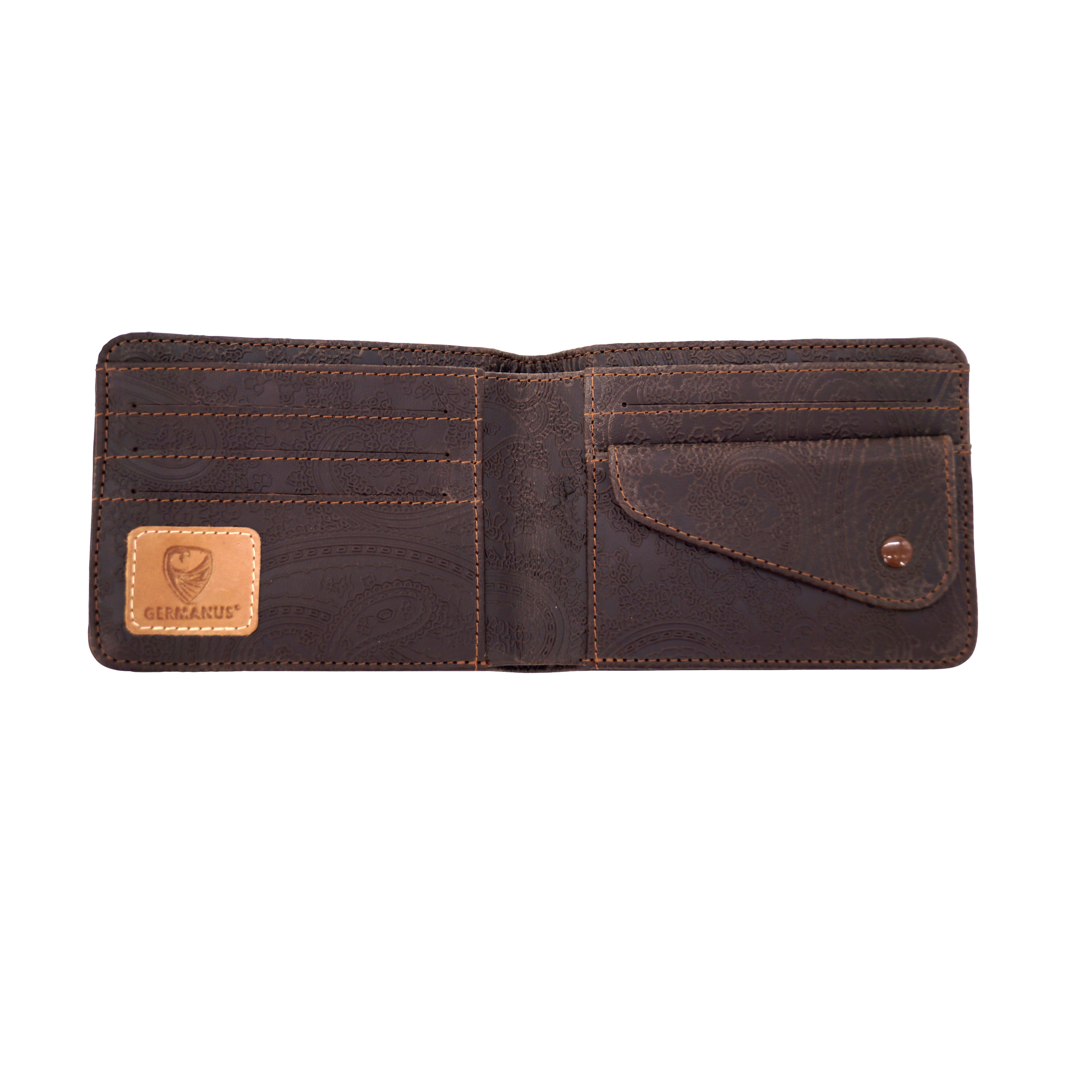 GERMANUS Geldbörse aus Leder, 30110-2, Made in EU, RFID secure, braun