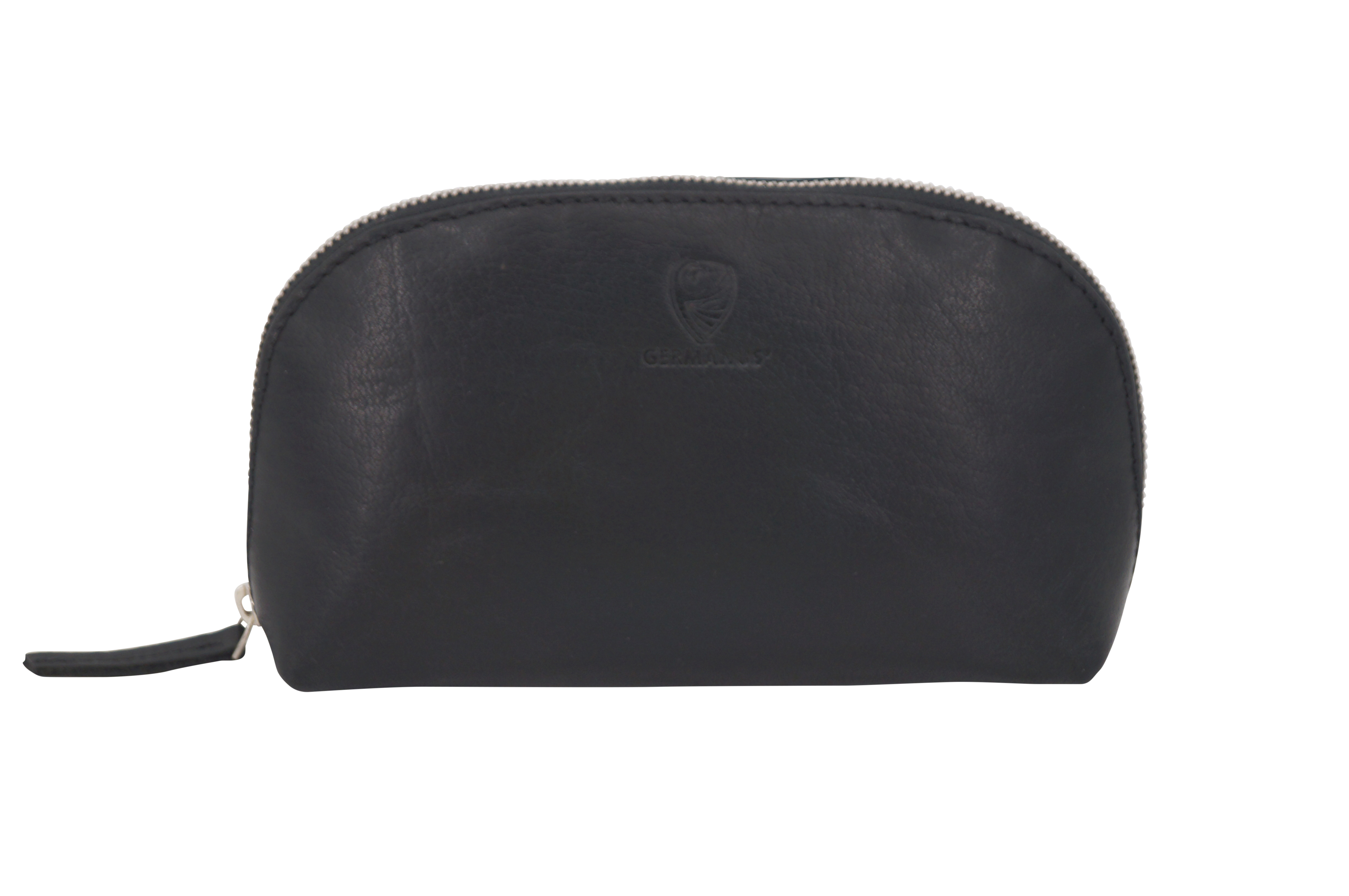 GERMANUS Kosmetiktasche Helge aus echtem Leder, Kulturbeutel, Waschtasche, Schminktasche, Clutch