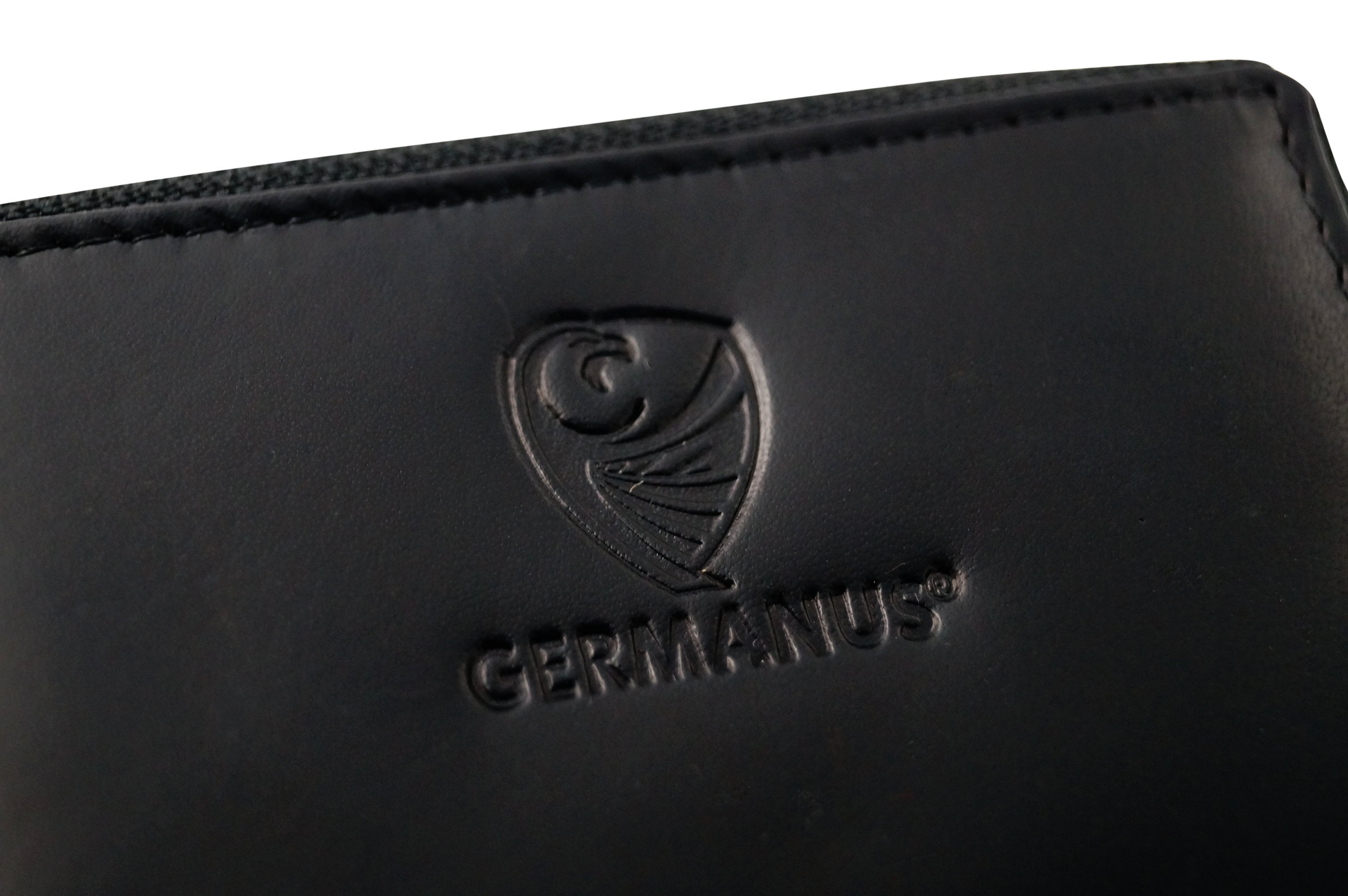 GERMANUS Kreditkartenetui Zip - Made in EU - Leder Etui für Kreditkarten und Visitenkarten, Schwarz