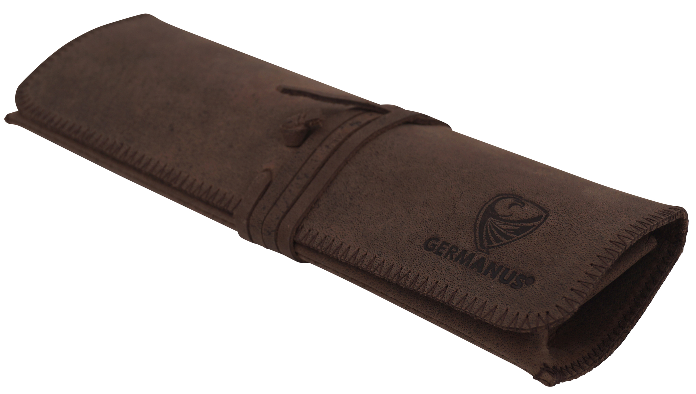 GERMANUS Ferruginus Schlamperl Federmäppchen - Made in EU - Strap - Braun II