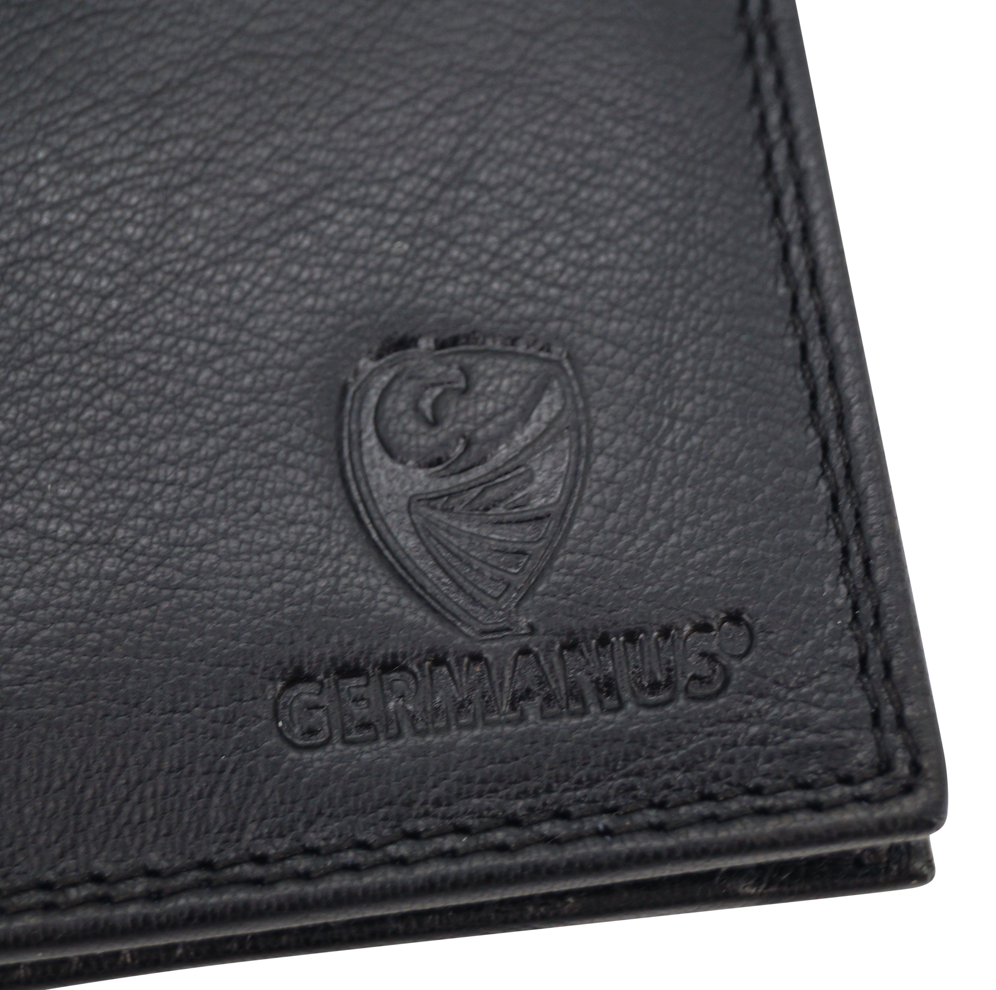 GERMANUS Geldbörse aus Leder, Modell Lars - Farbe : Schwarz