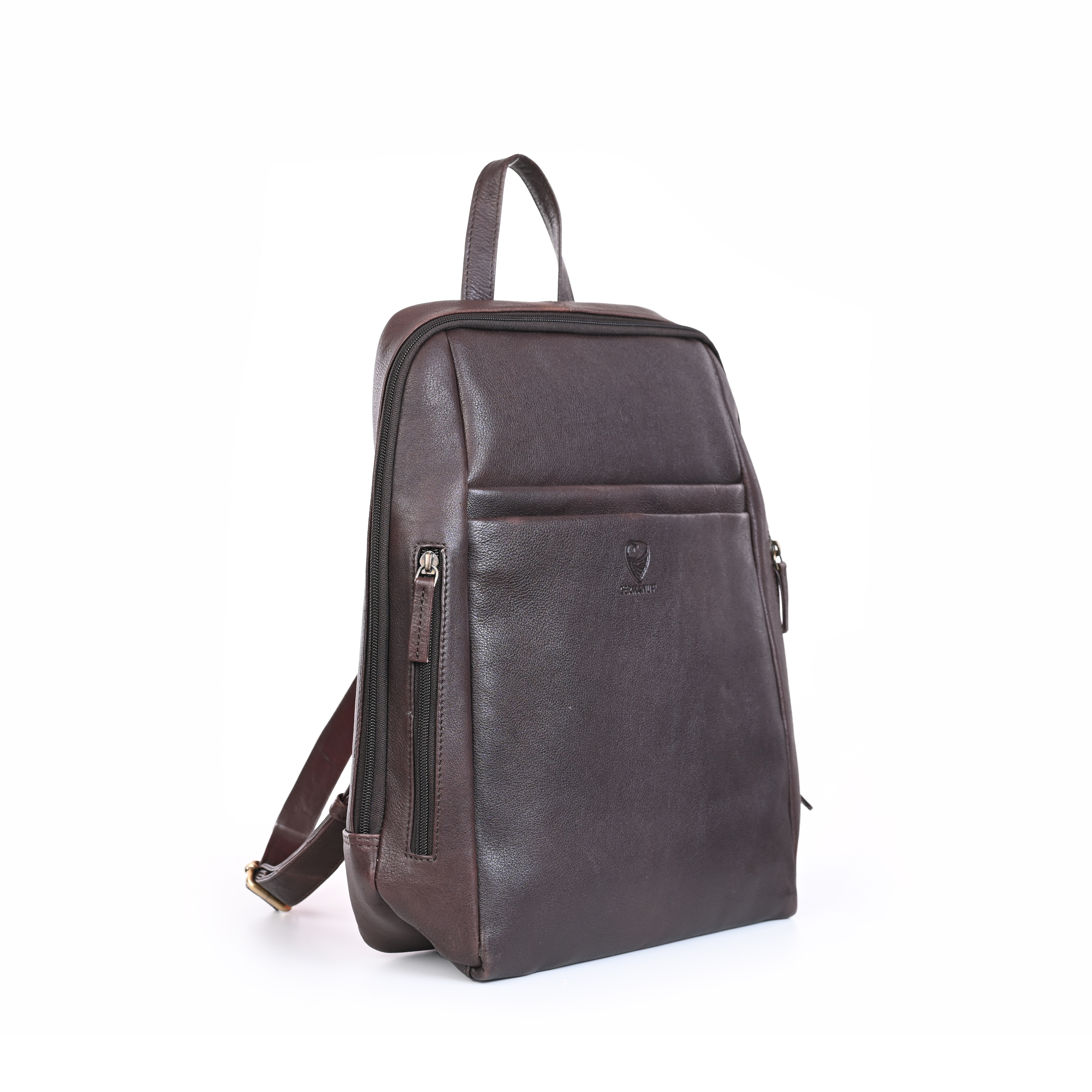 GERMANUS Rucksack Ulf aus Leder Dunkelbraun