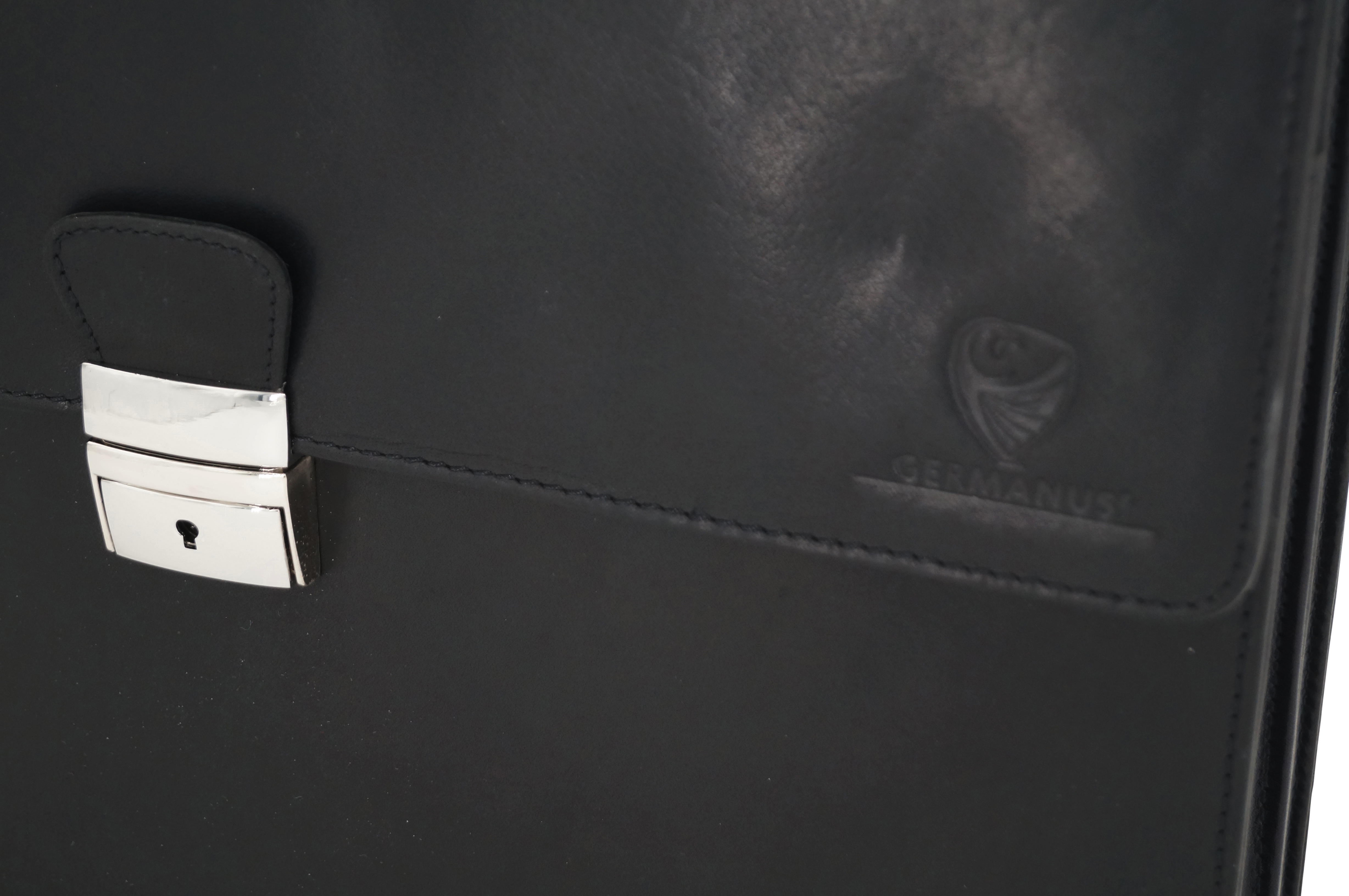 GERMANUS Aktentasche Gabriel aus Leder, schwarz