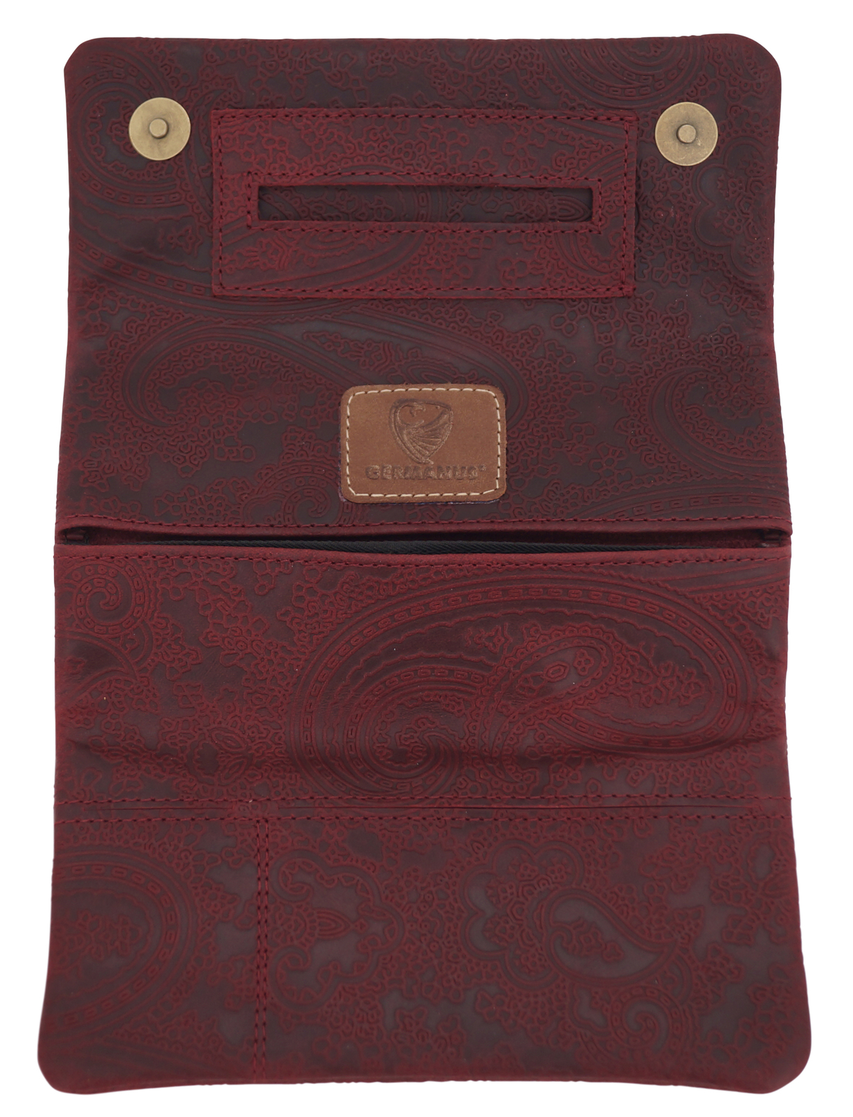 GERMANUS Tabaktasche CosaRara - Rot "Tendril" - Made in EU