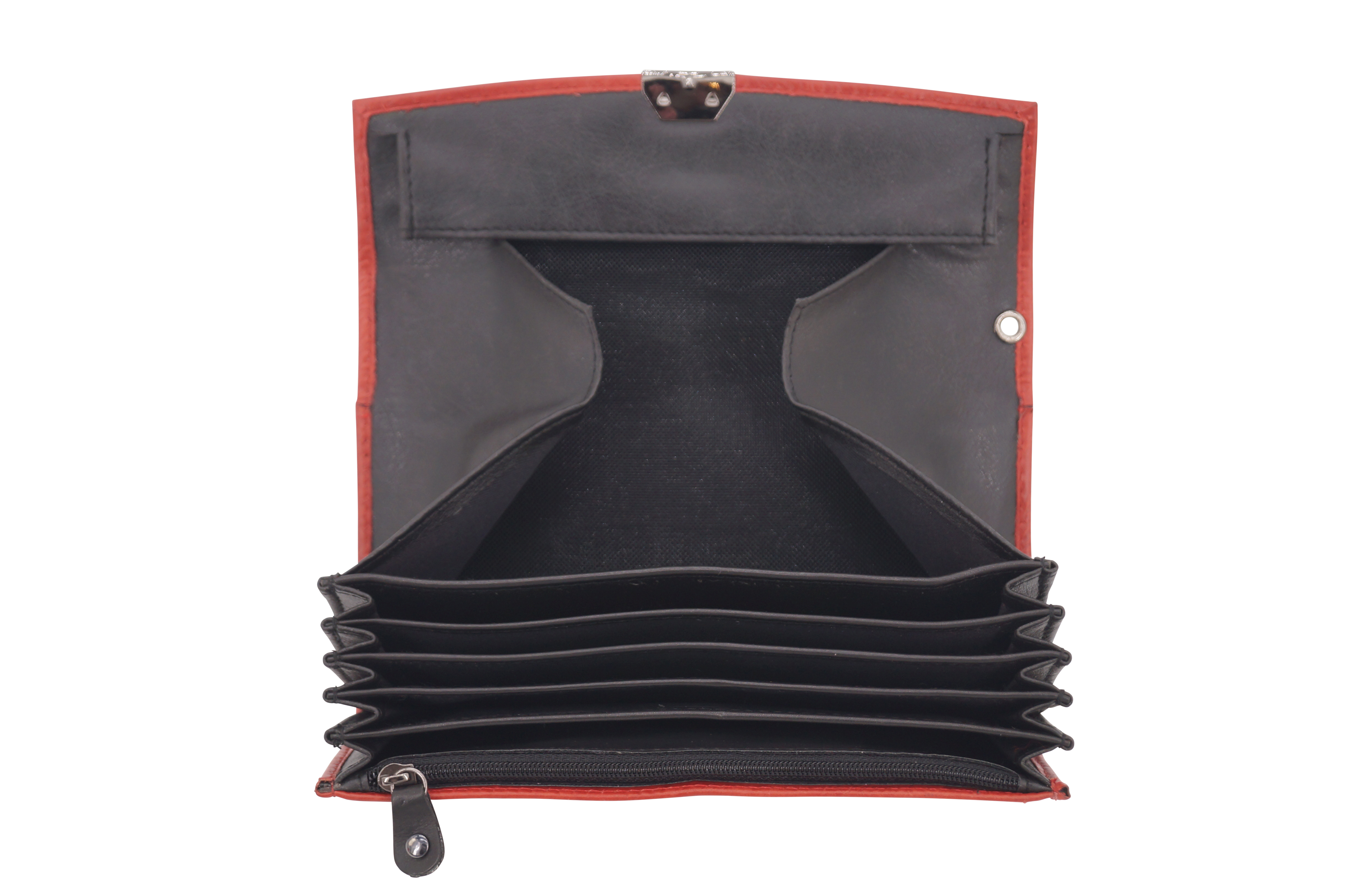 GERMANUS Damen Geldbörse Kellnergeldbörse Gabi, Gastro Geldbörse aus Echtleder, Rot