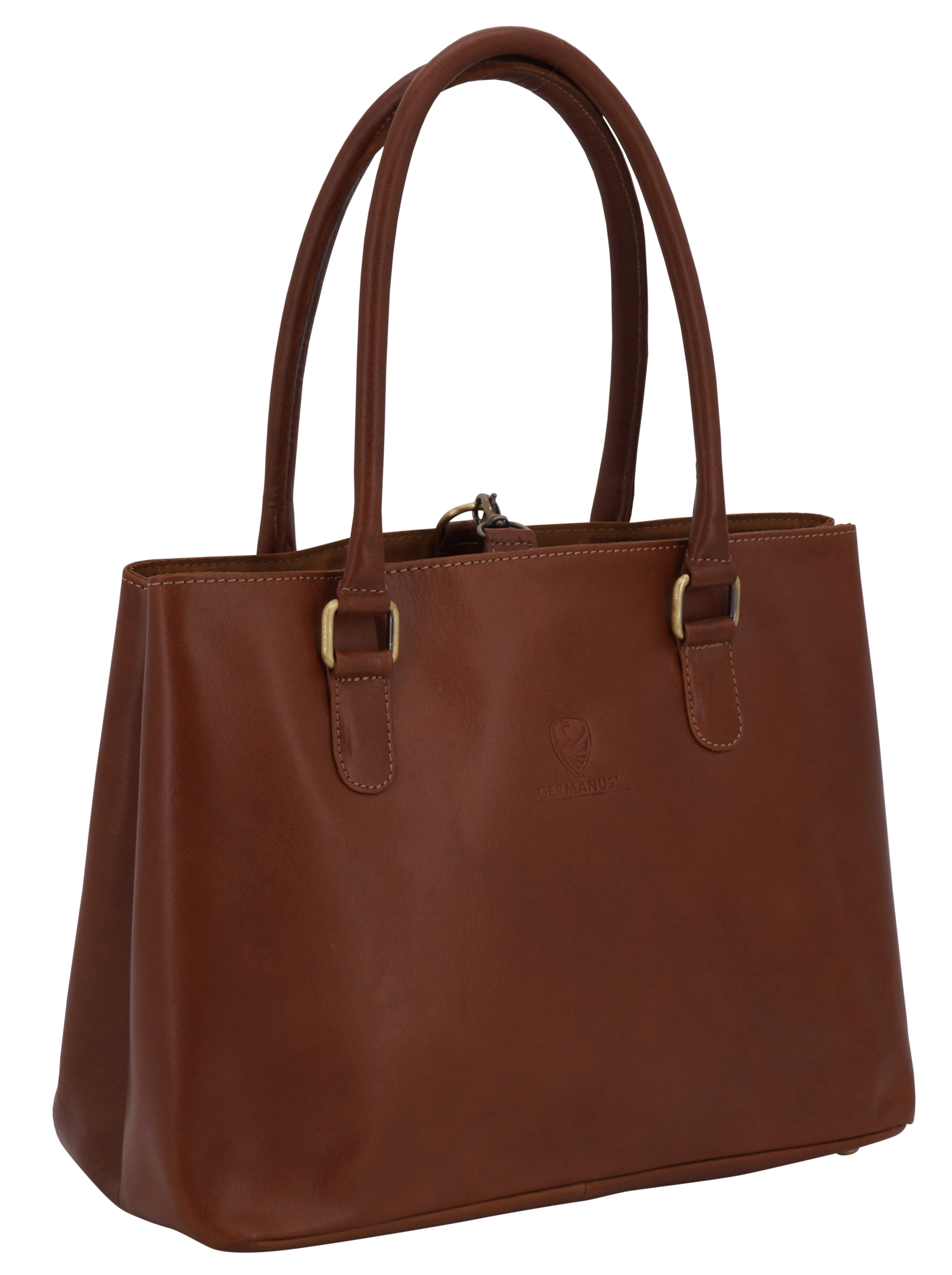 GERMANUS Damenhandtasche Lilly aus Echtleder in braun