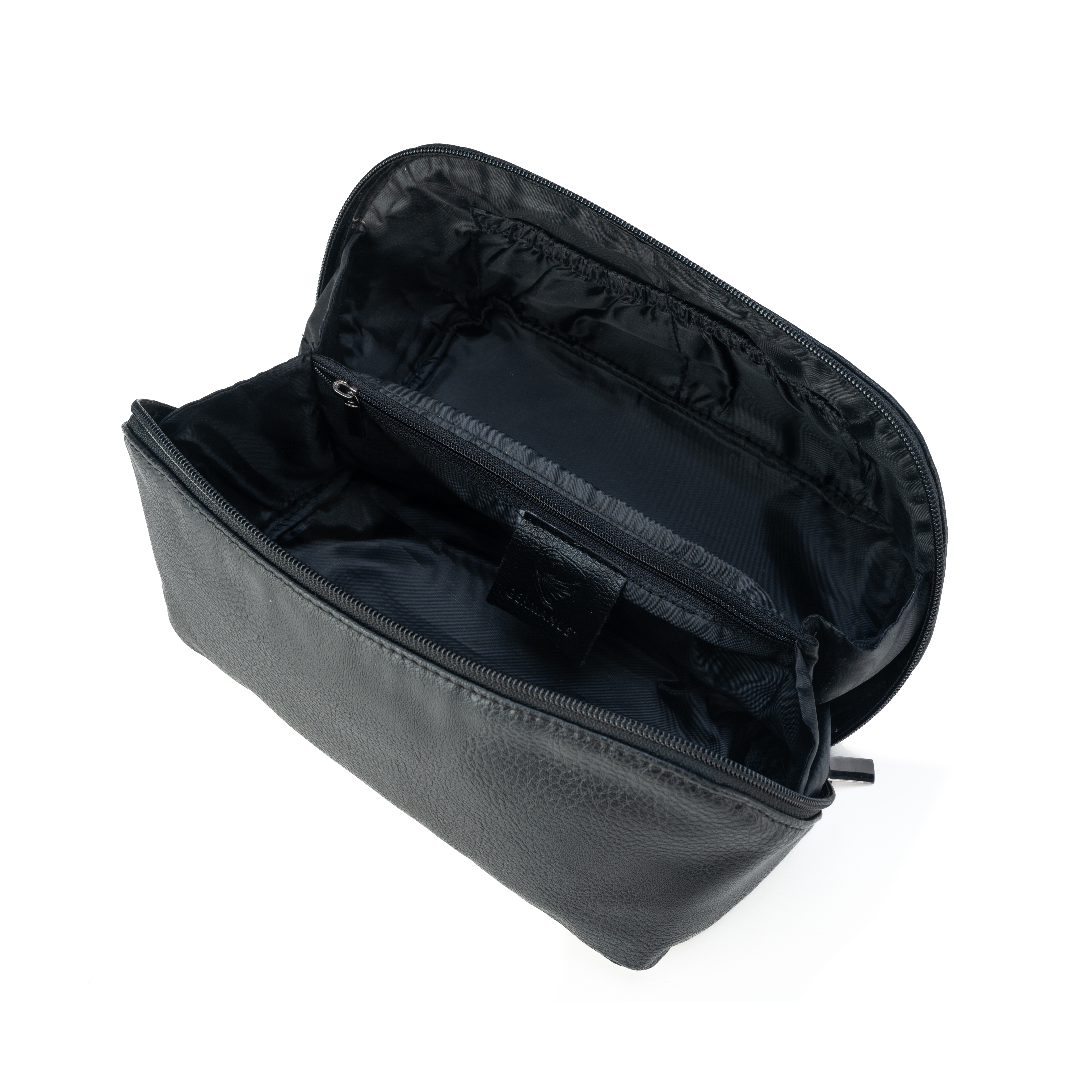 GERMANUS Kulturtasche Washbag Ulrich lederfrei vegan, schwarz