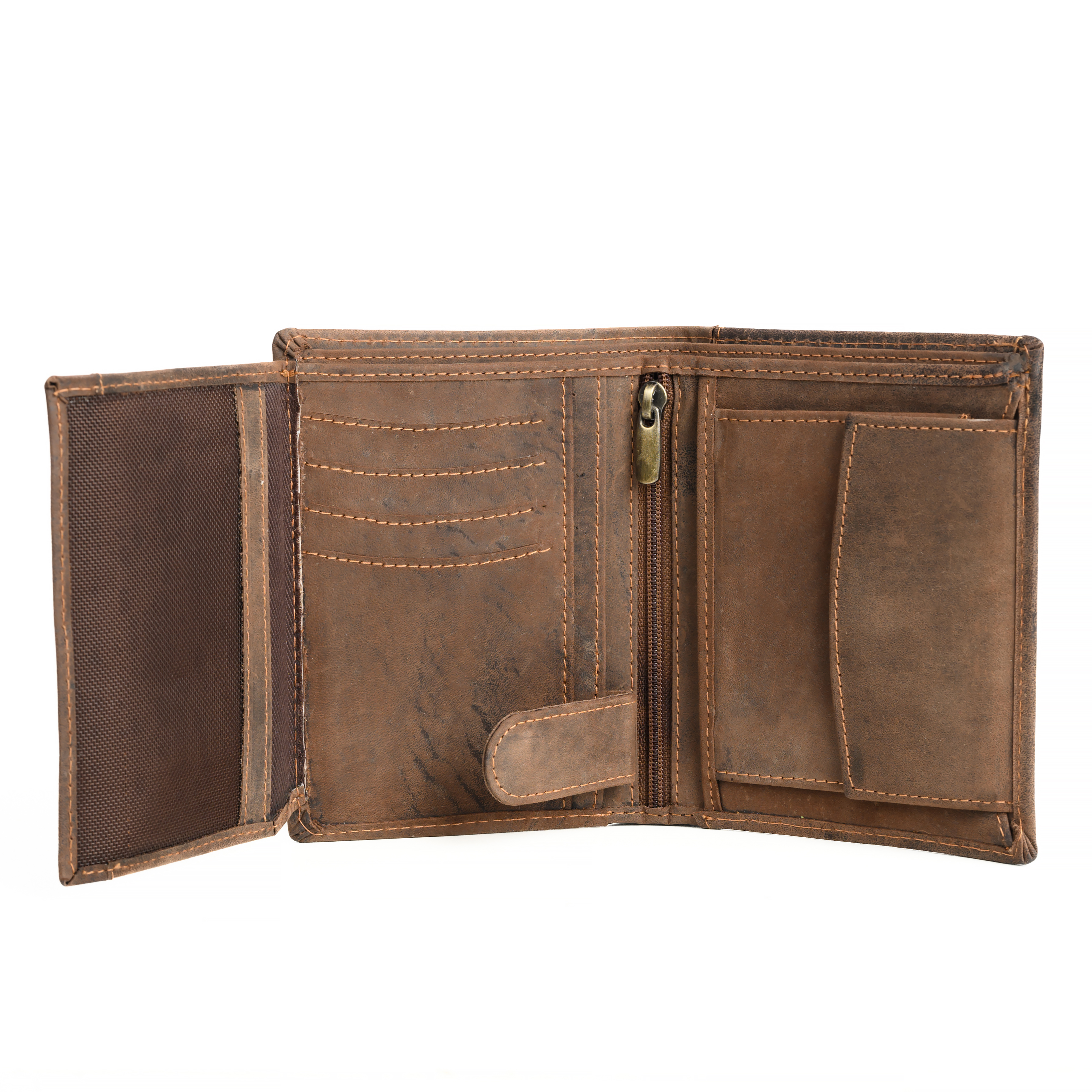 GERMANUS Geldbörse Portemonnaie aus Leder, Theo für Kreditkarten, Scheine, Münzen