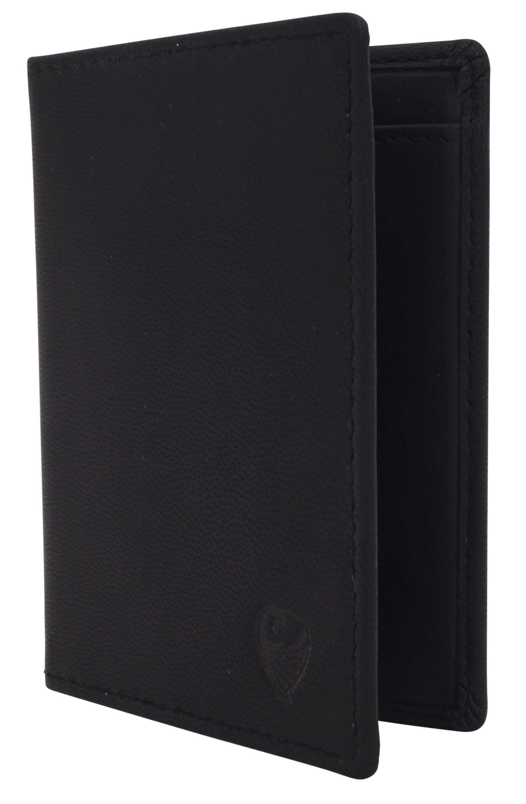 GERMANUS Etui für Fahrzeugschein und Kreditkarten Geldbörse in Leder, schwarz
