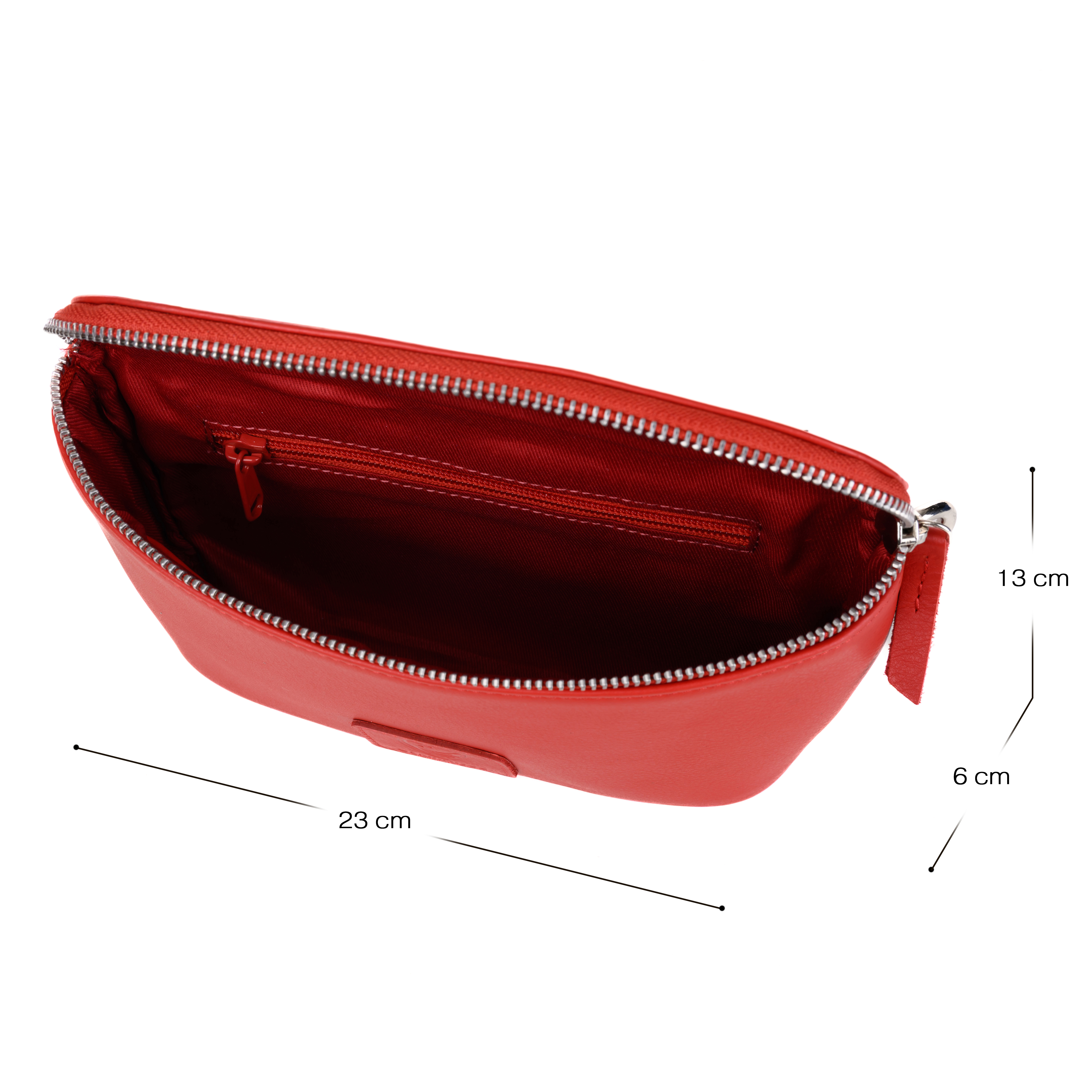 GERMANUS Gürteltasche Mika Crossbody Bag, Bum Bag, Bauchtasche, Umhängetasche, Tasche Leder Rot