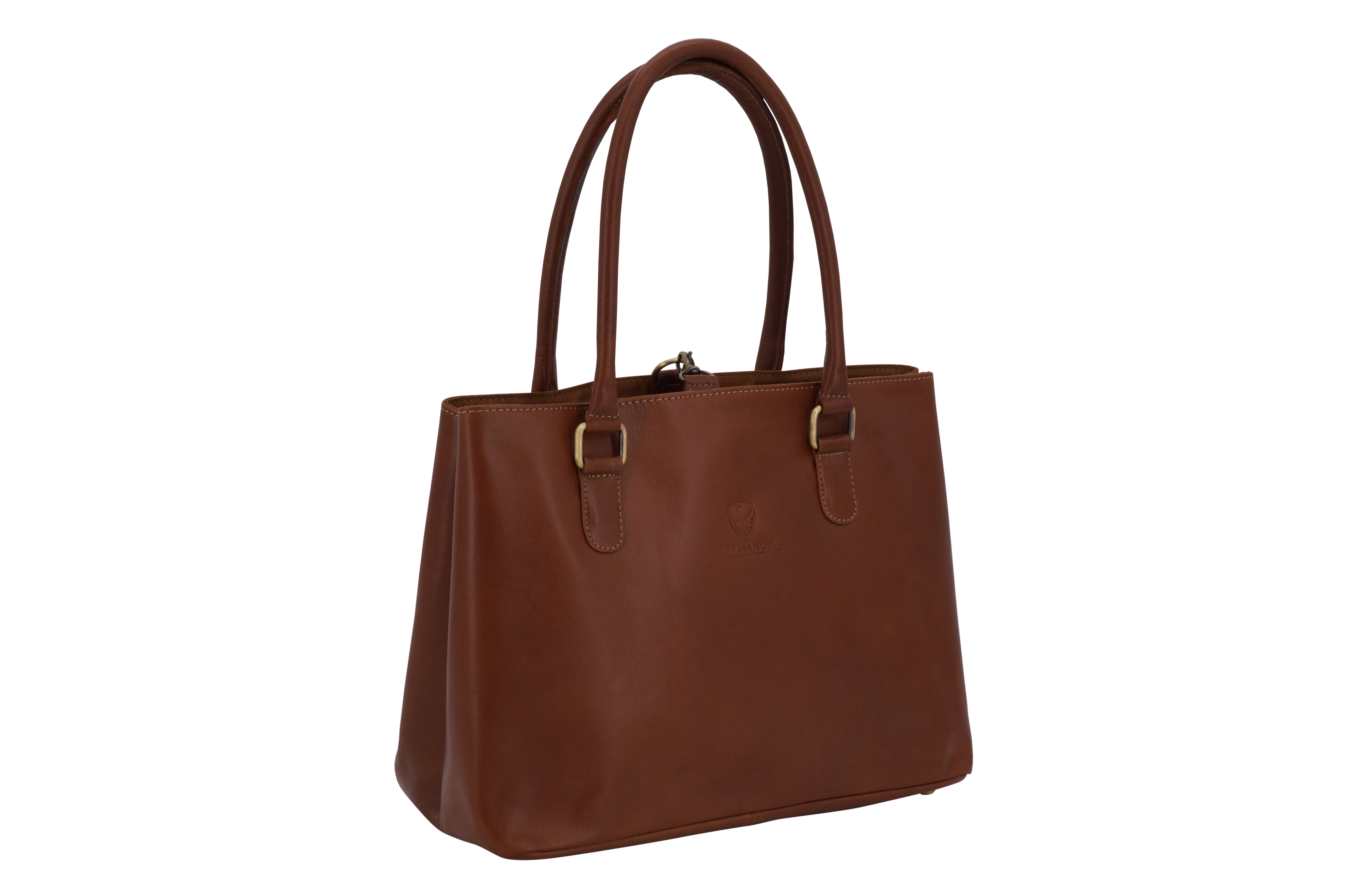 GERMANUS Damenhandtasche Lilly aus Echtleder in braun