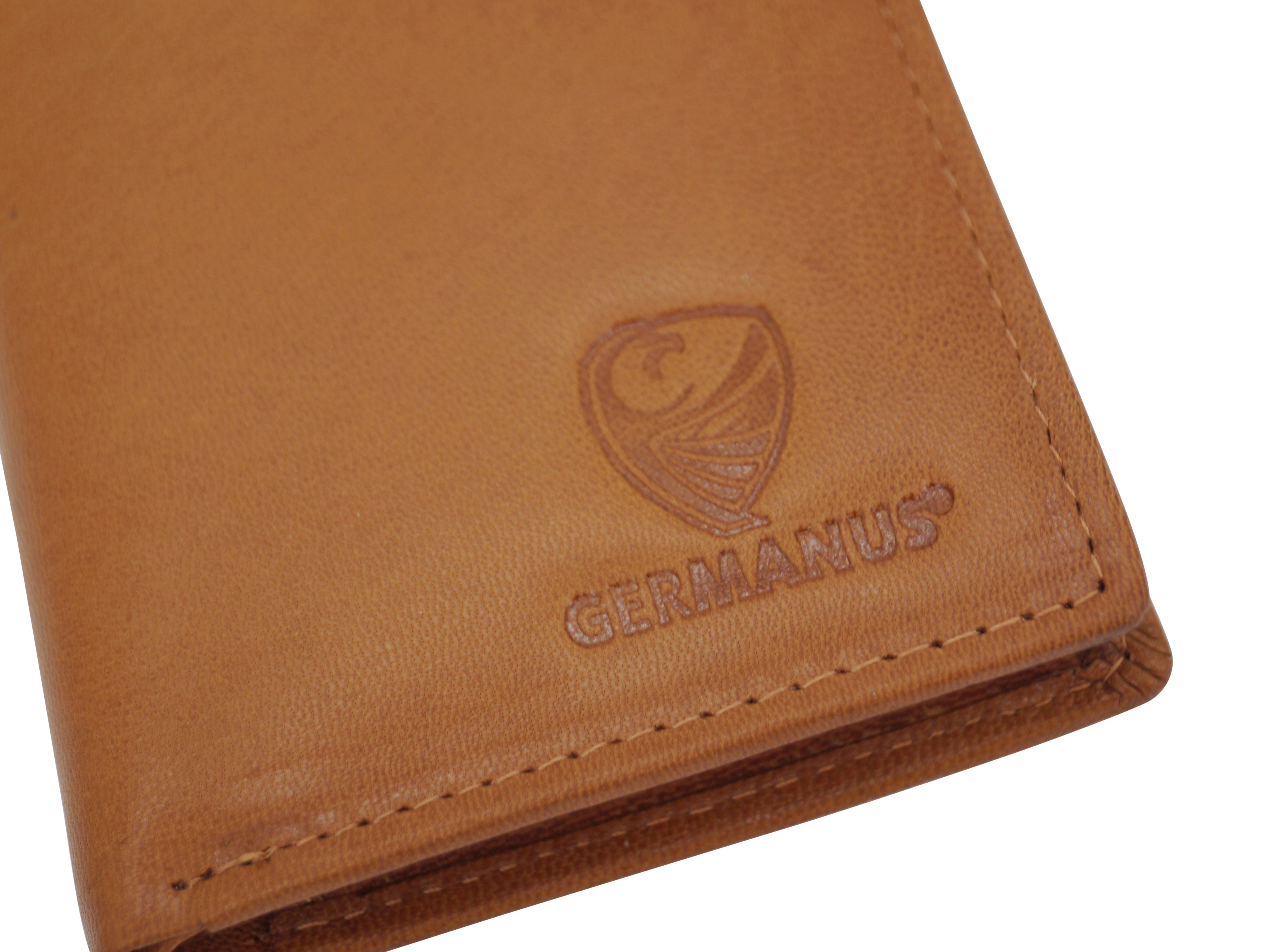 GERMANUS Geldbörse aus Leder, Modell Lars - hellbraun