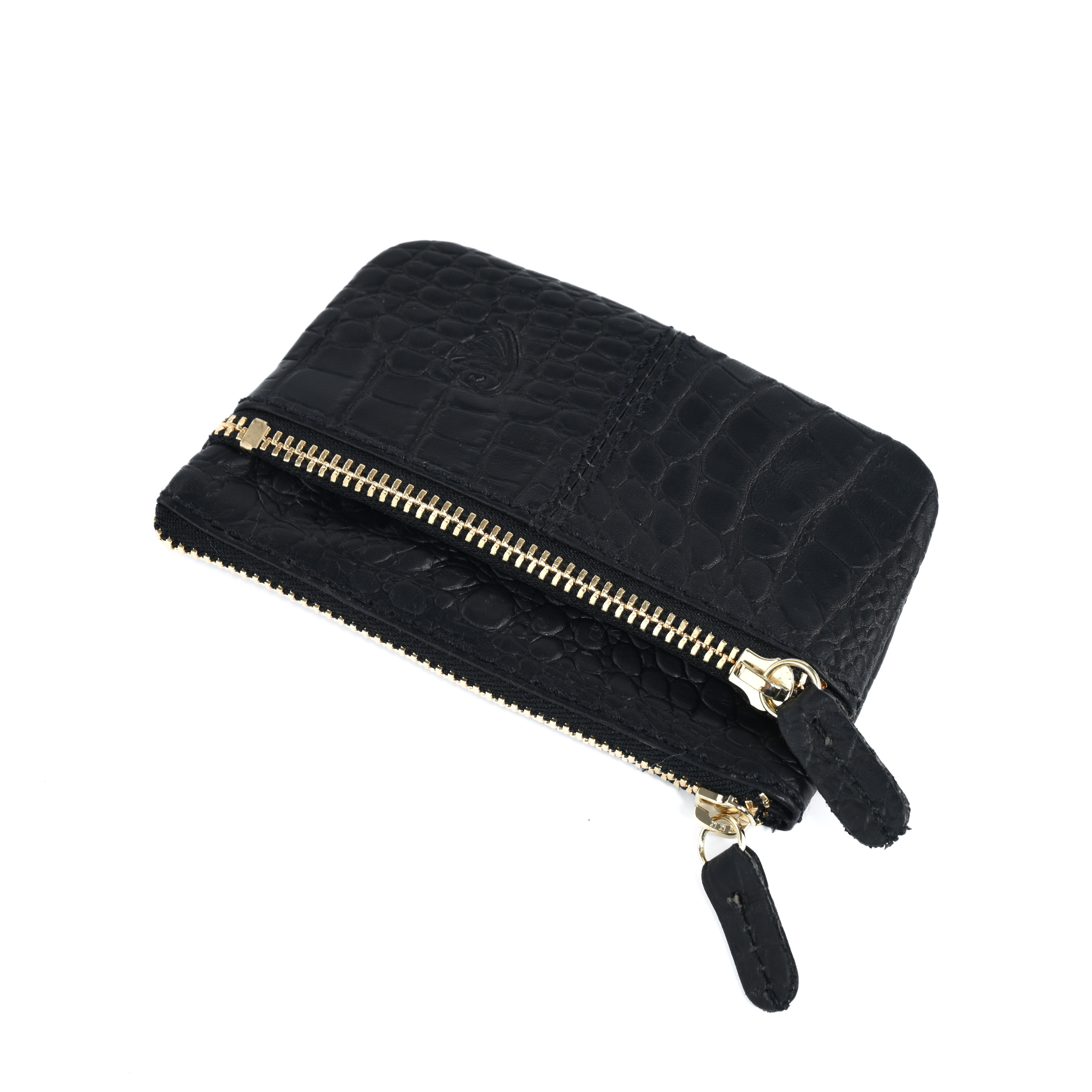 GERMANUS Schlüsselmäppchen Schwarz Croco