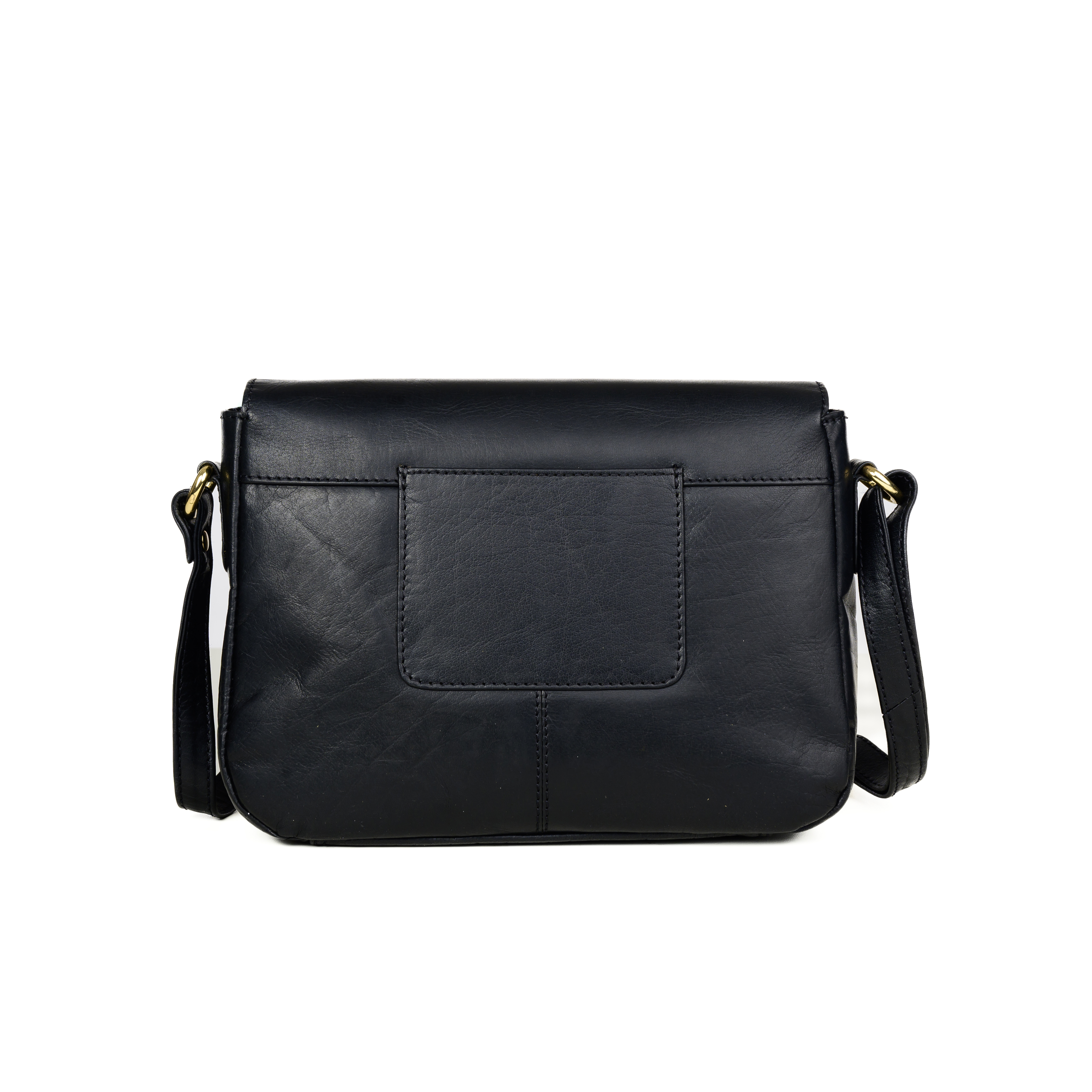 GERMANUS Damen Handtasche Umhängetasche Anna aus Echtleder, Schwarz