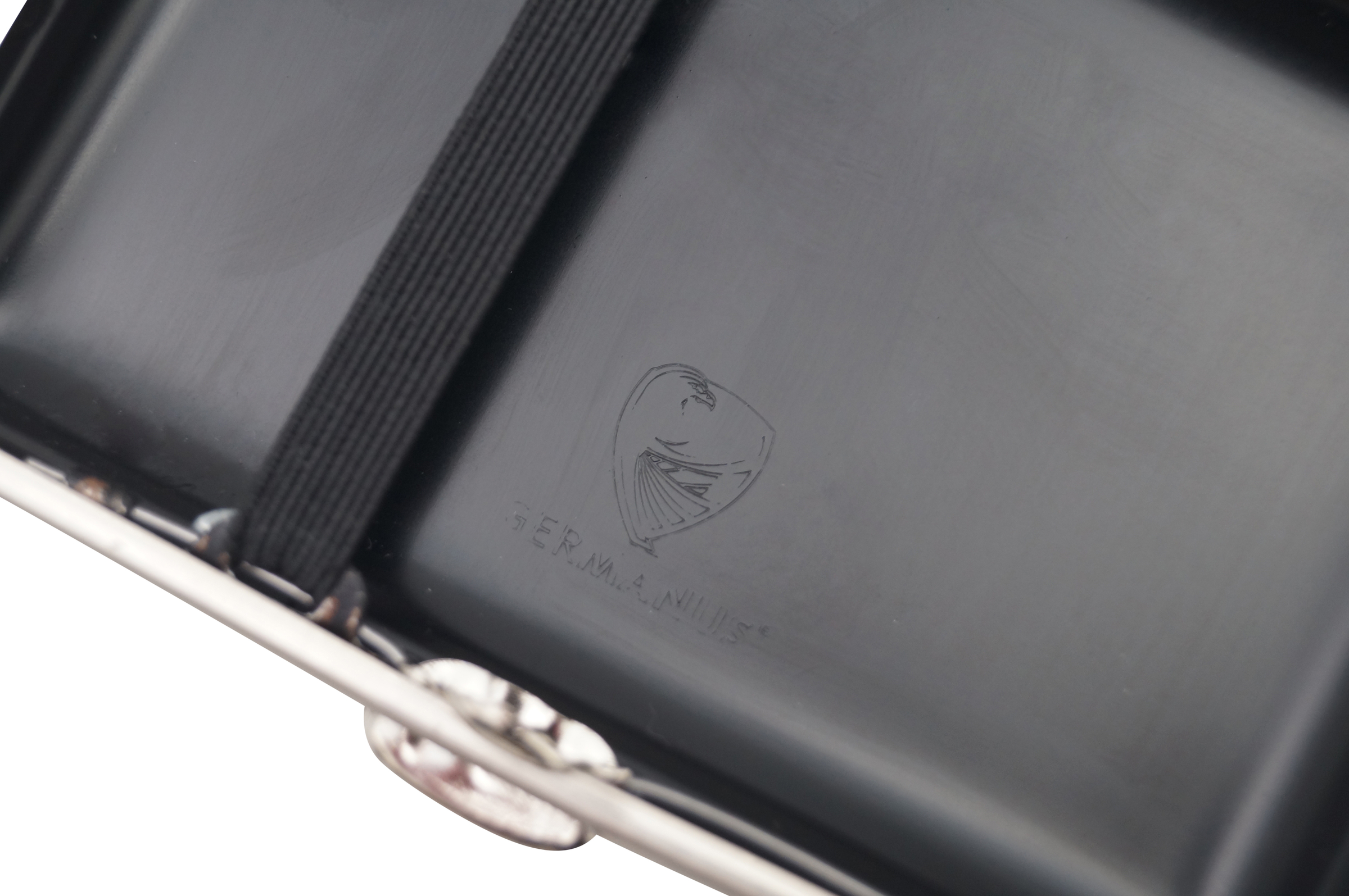 GERMANUS Visitenkartenetui - Deutsche Handarbeit, Made in Germany, Schwarz II