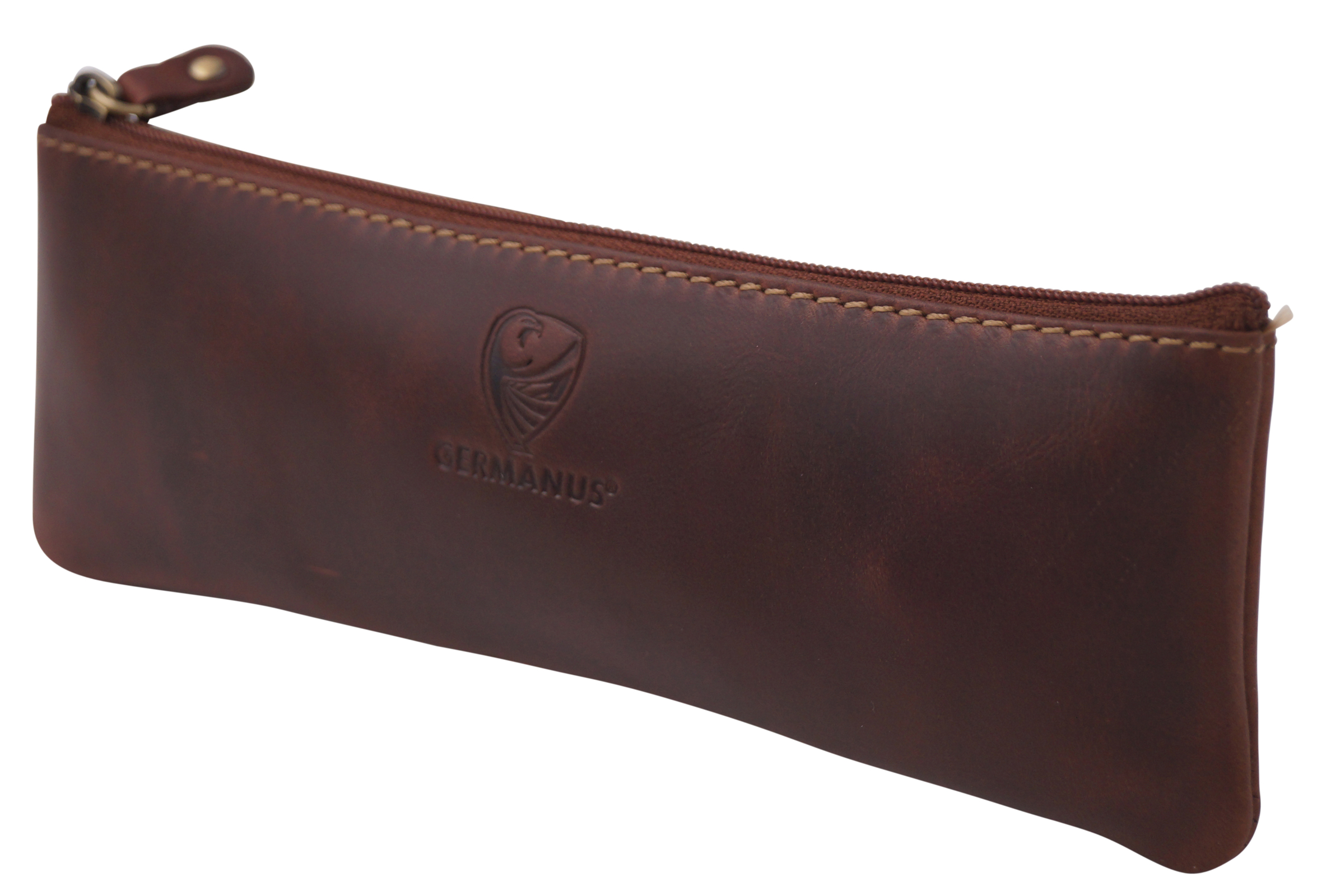 GERMANUS Schlamperl Federmäppchen Colonia - Made in EU - dunkelbraun