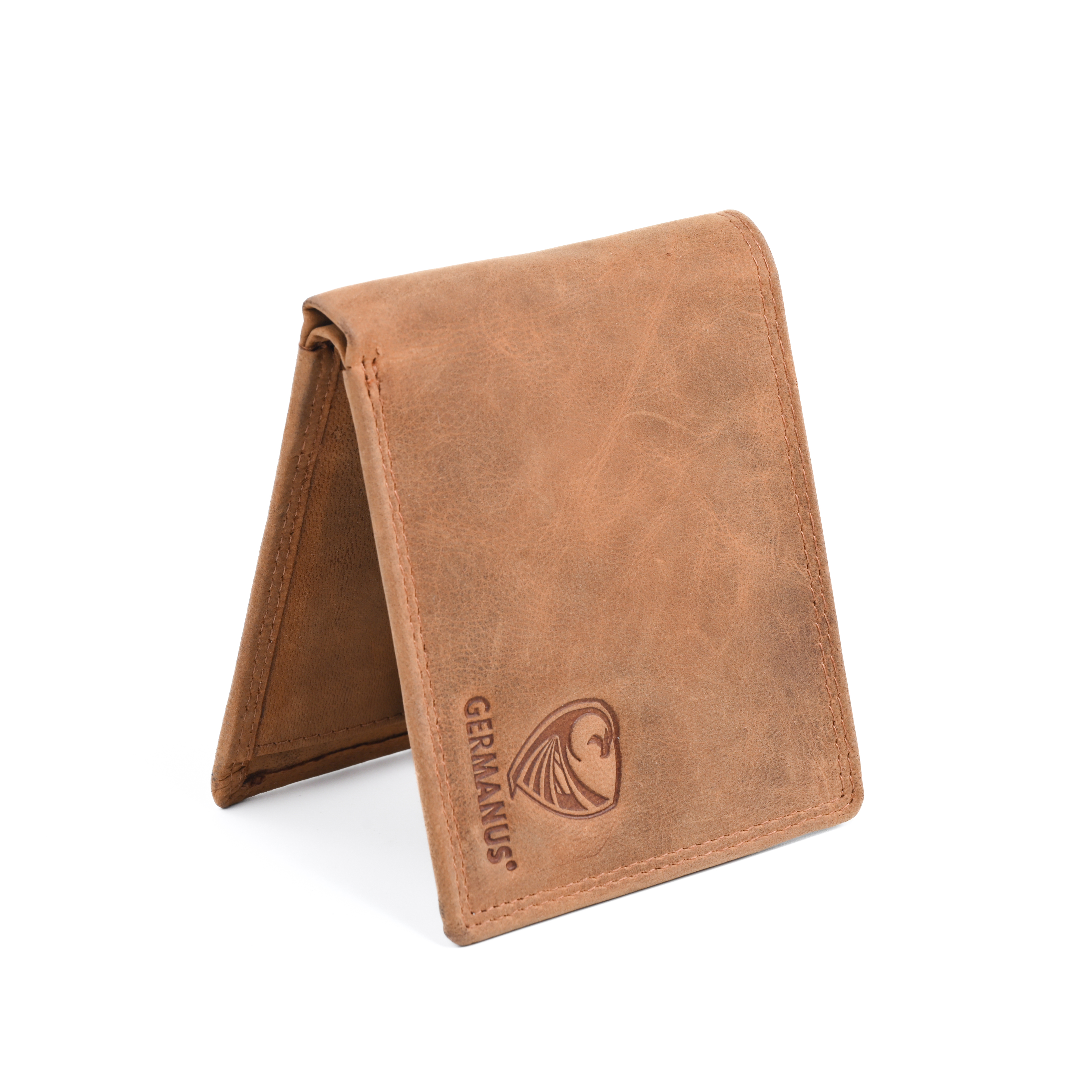 GERMANUS Geldbörse aus Leder, Max, Wildbraun