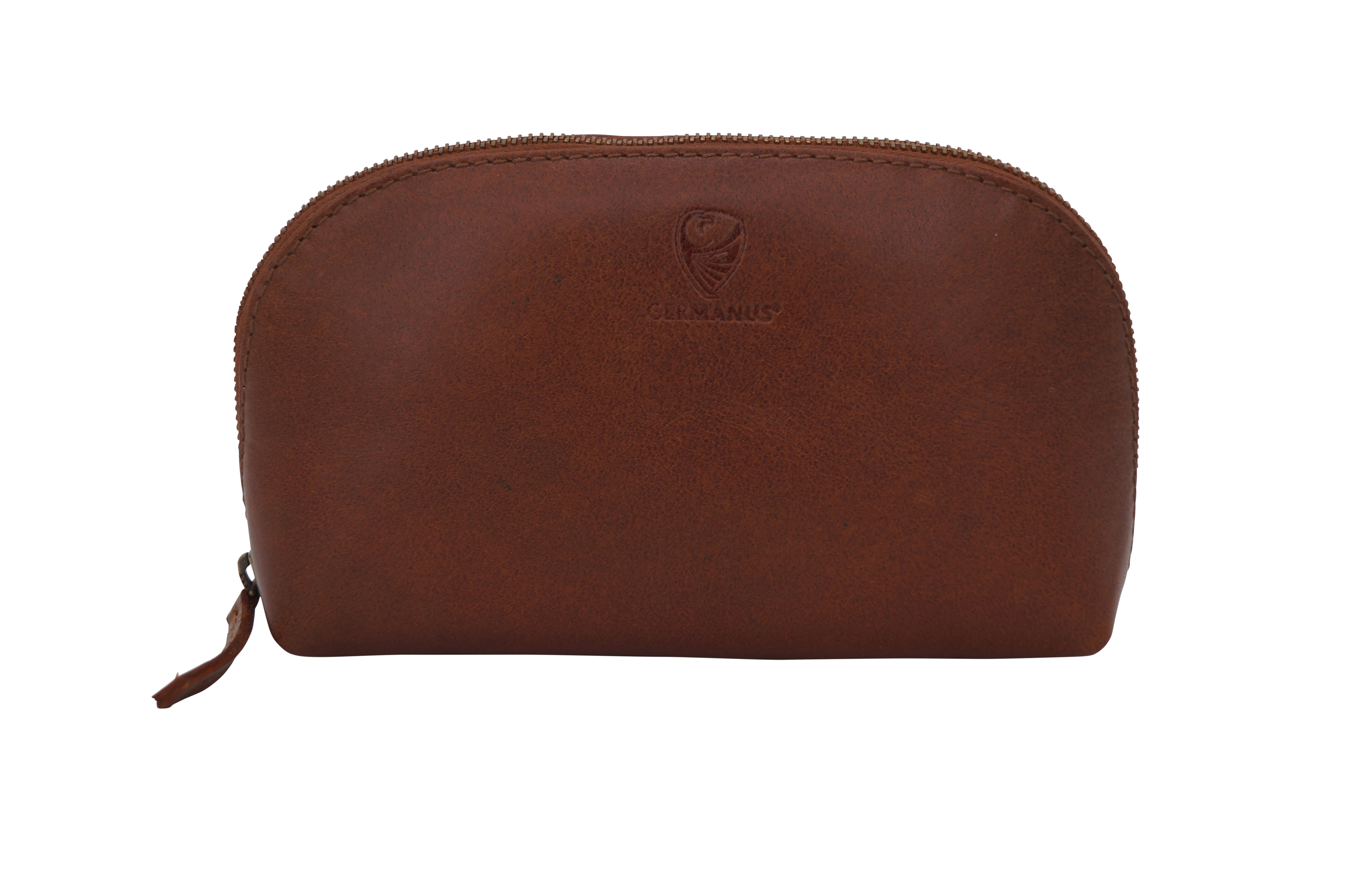 GERMANUS Kosmetiktasche Helge aus echtem Leder, Kulturbeutel, Waschtasche, Schminktasche, Clutch