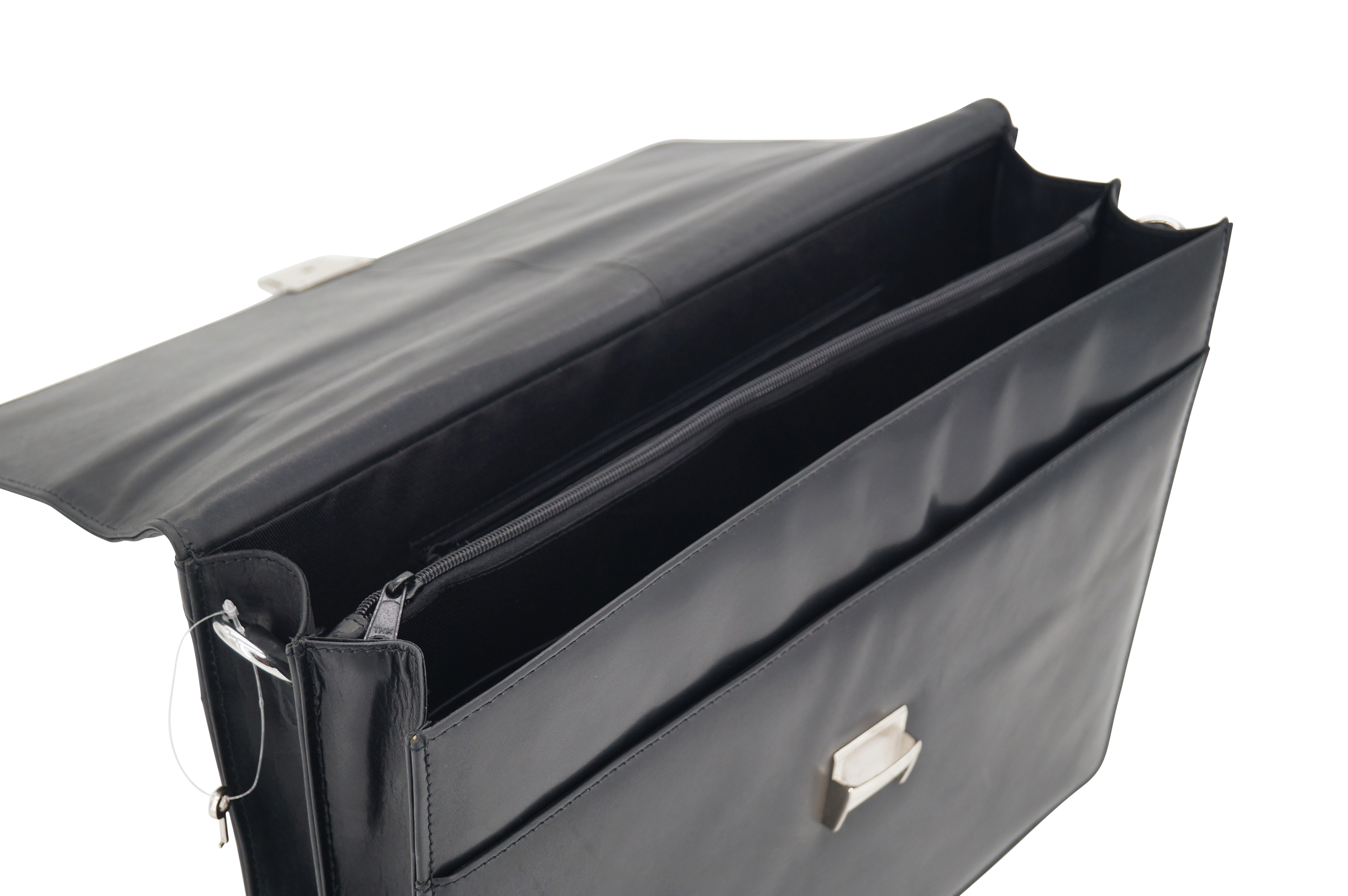 GERMANUS Aktentasche David aus Leder, Schwarz