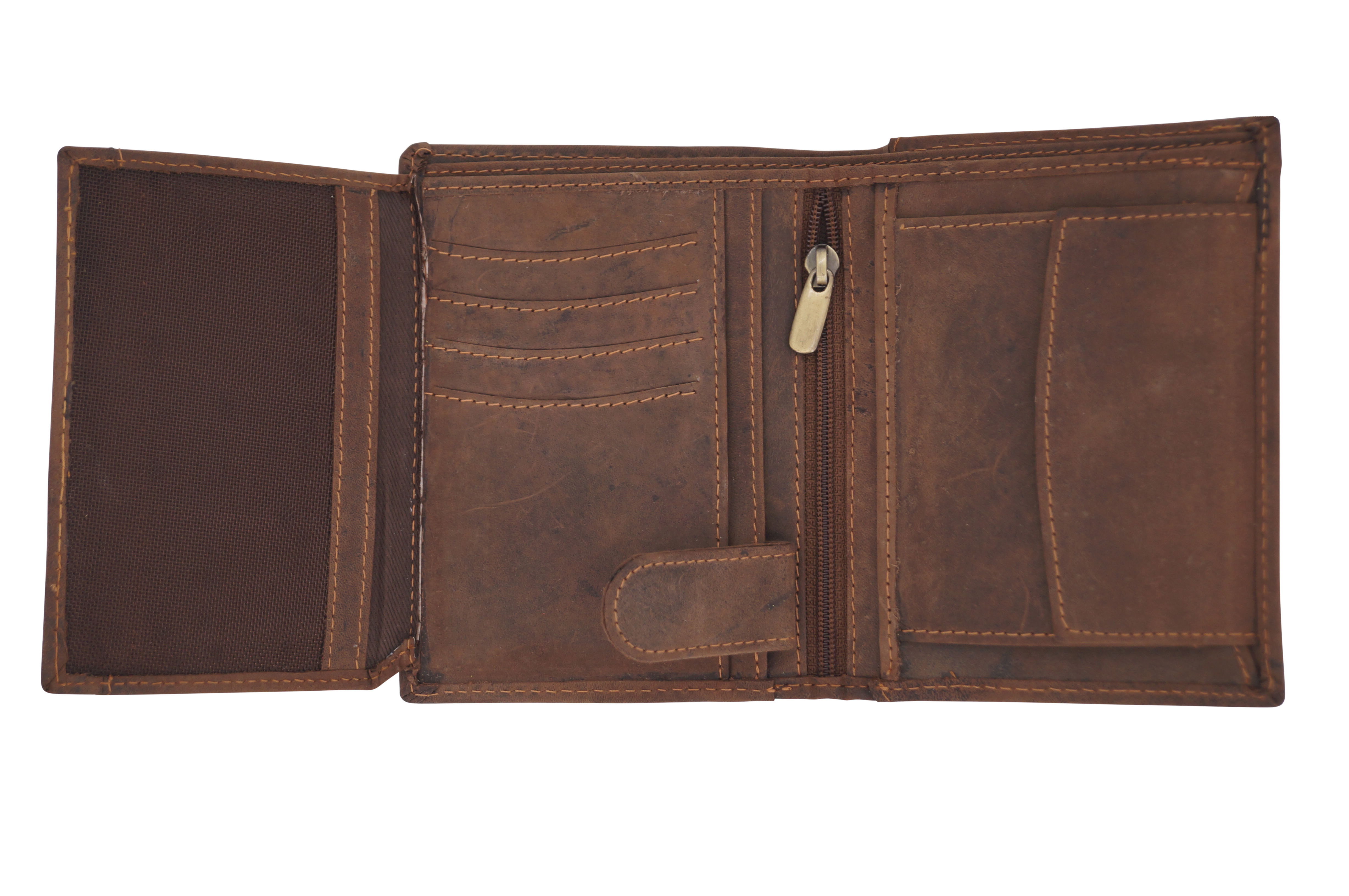 GERMANUS Geldbörse Portemonnaie aus Leder, Theo für Kreditkarten, Scheine, Münzen