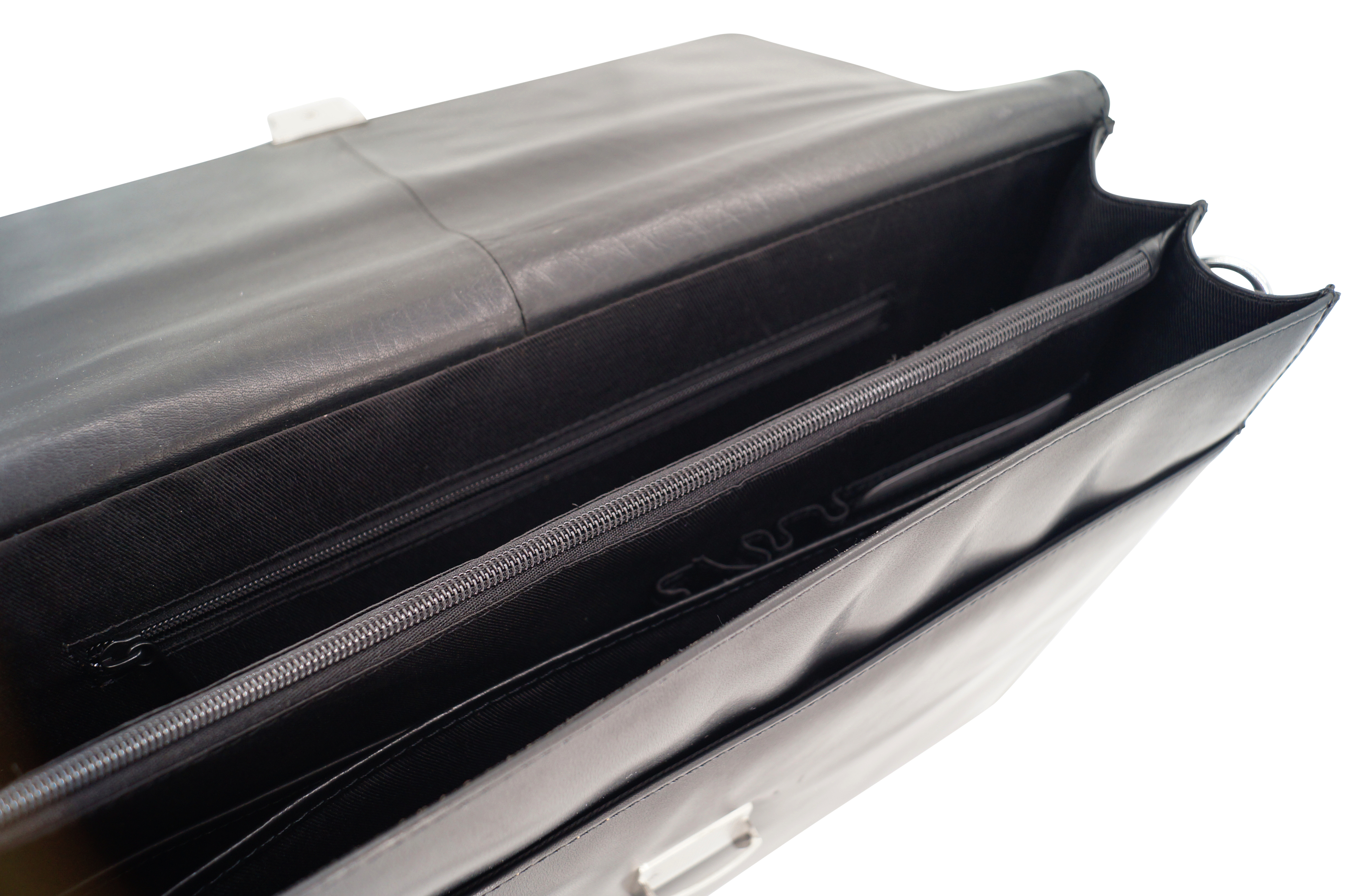 GERMANUS Aktentasche David aus Leder, Schwarz