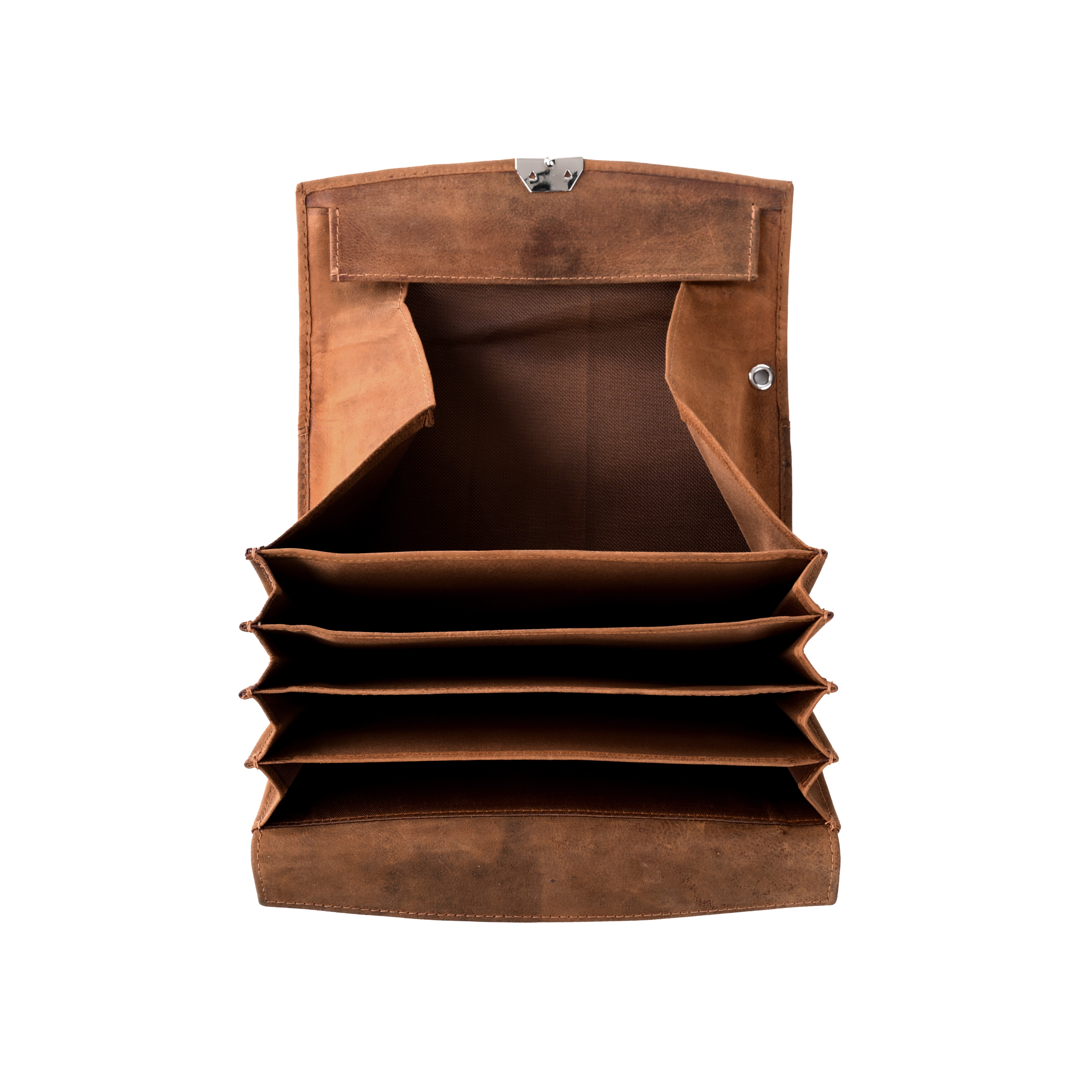 GERMANUS Kellnergeldbörse Toni, Gastro Geldbörse aus Echtleder, Rot