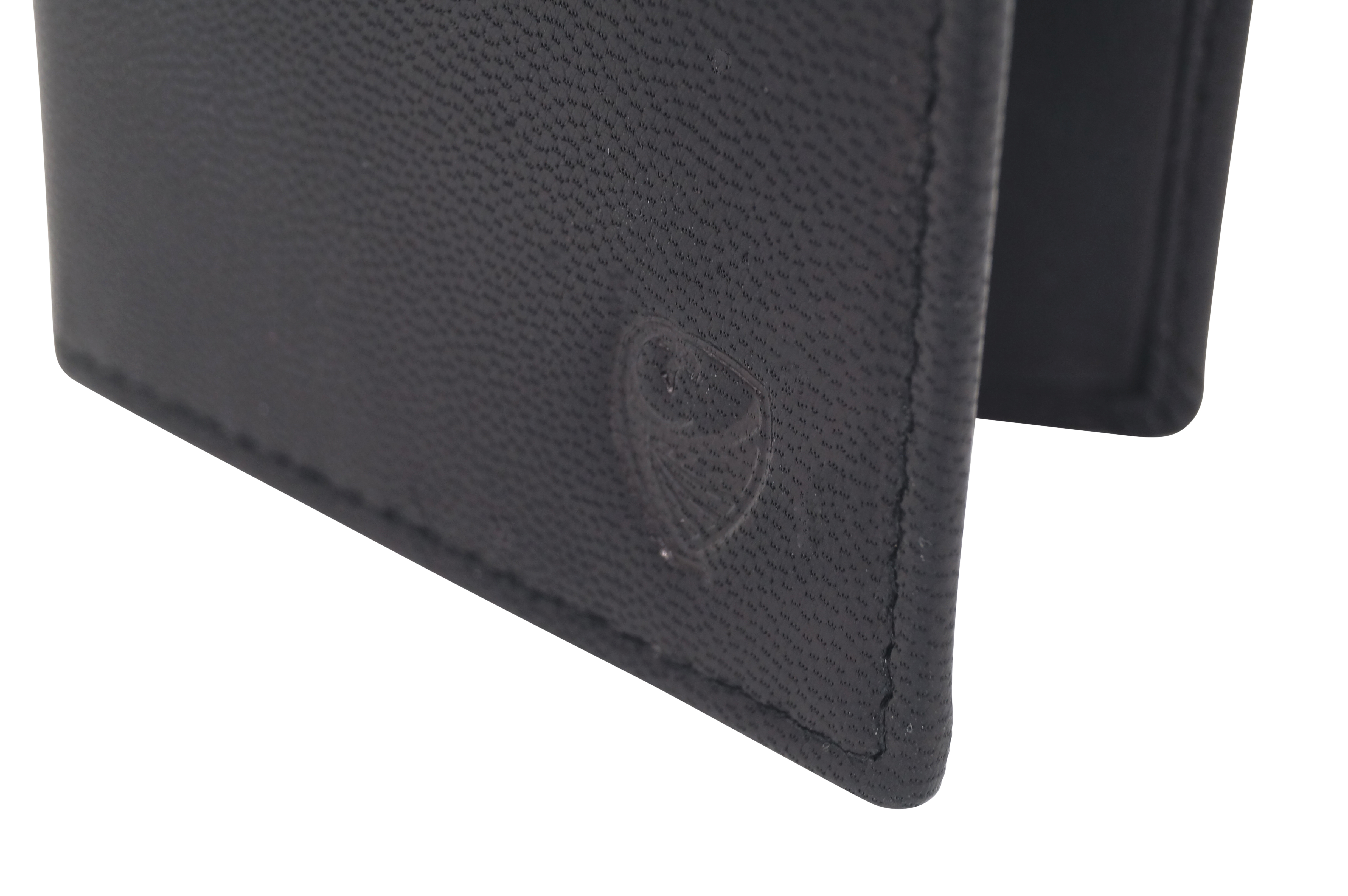GERMANUS Etui für Fahrzeugschein und Kreditkarten Geldbörse in Leder, schwarz