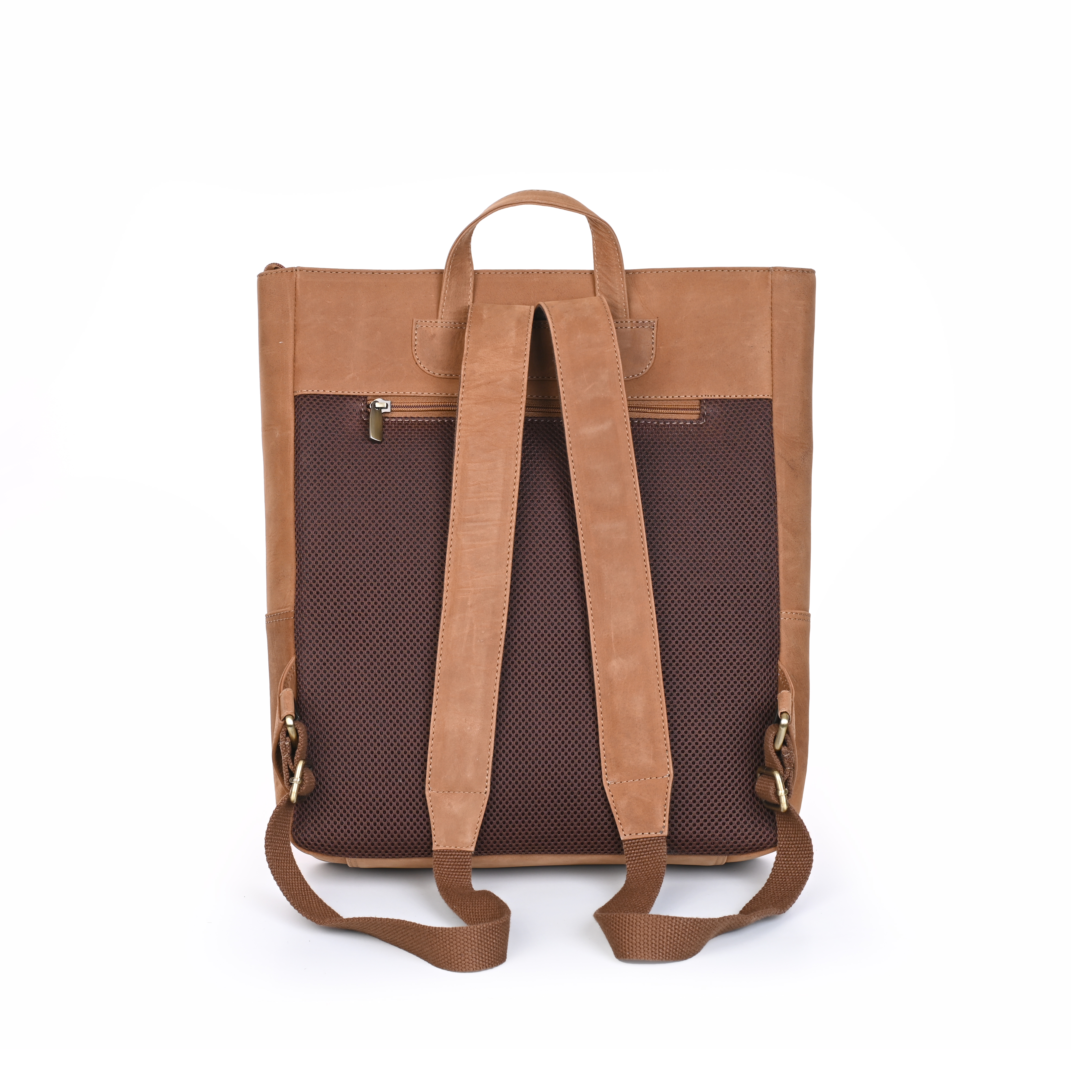 GERMANUS Rucksack Milan Kurierrucksack Leder Wildbraun