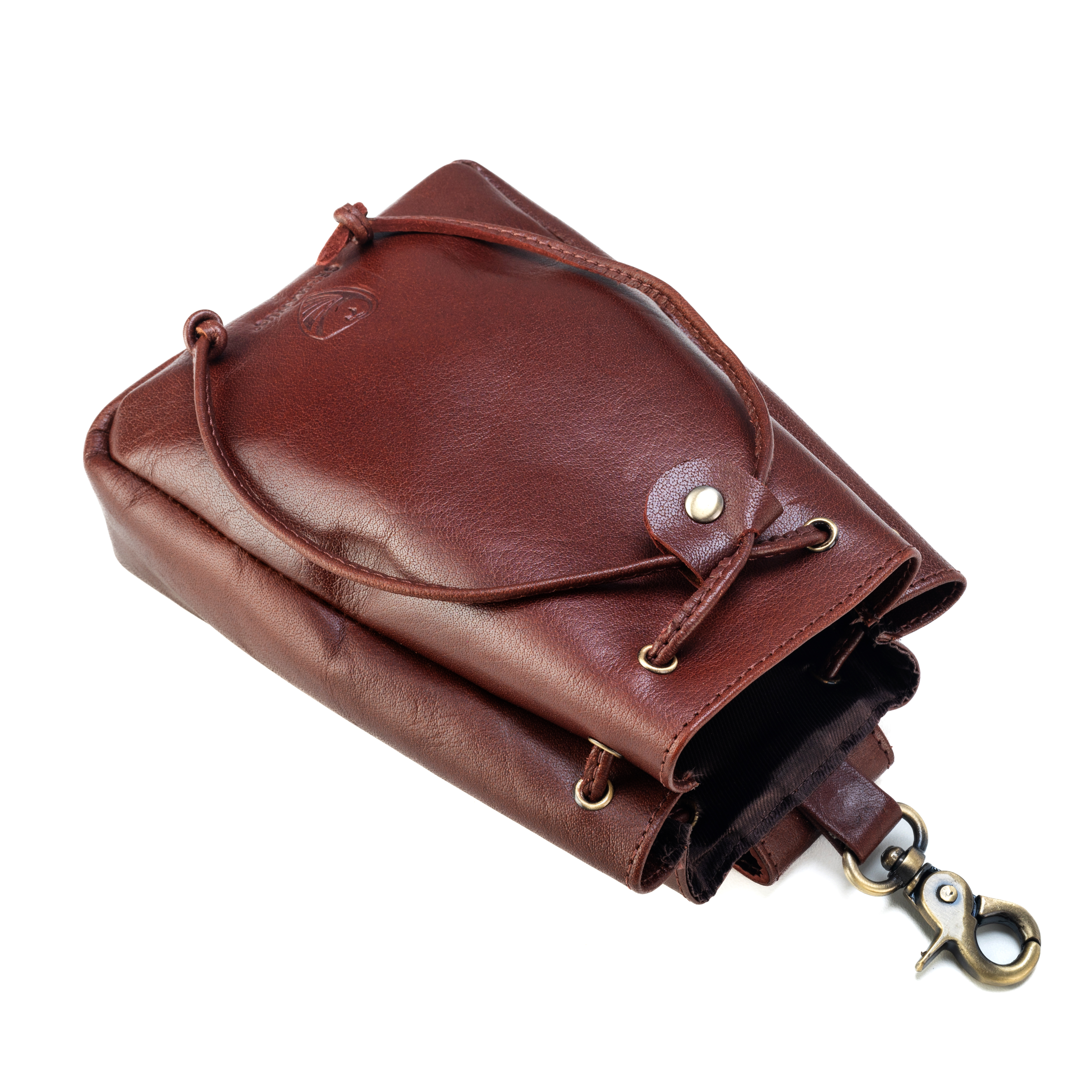 GERMANUS Lederbeutel Olaf aus dickem Leder für Klettern, Wandern, LARP, Mittelalter, Geldkatze, Abenteuer, Gewandung, Reenactment