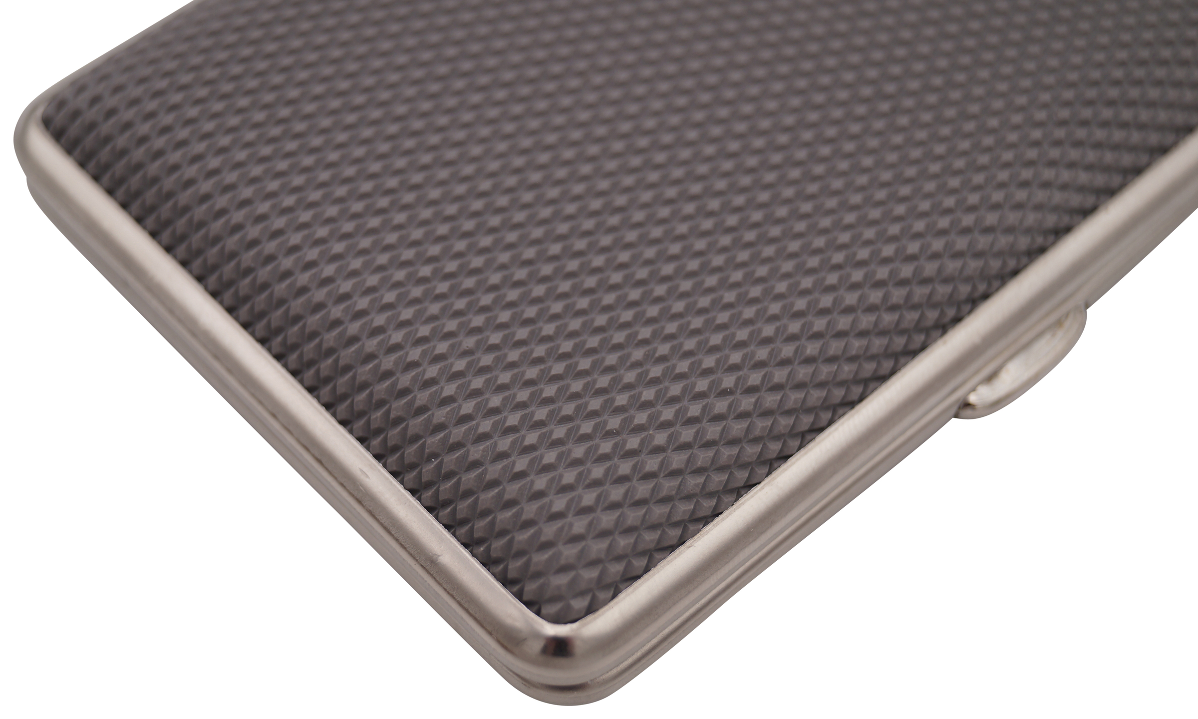 GERMANUS Visitenkartenetui - Deutsche Handarbeit, Made in Germany, Ripple Grau