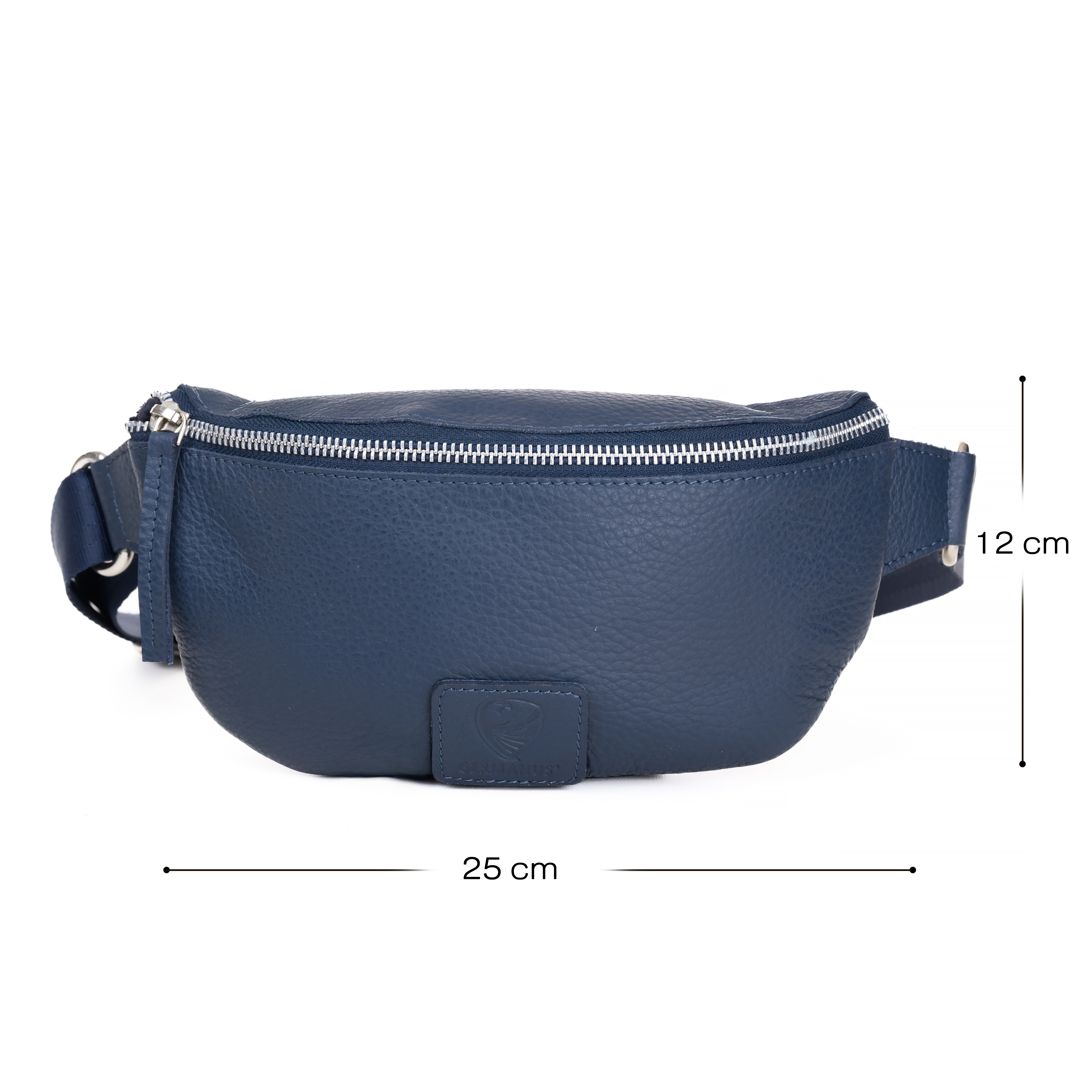 GERMANUS Gürteltasche Aino Crossbody Bag, Bum Bag, Bauchtasche, Umhängetasche, Tasche Leder Blau
